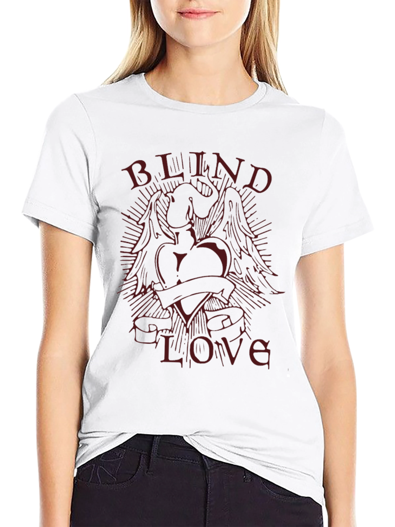 Blind Love Graphic T-Shirt - Dark Aesthetic