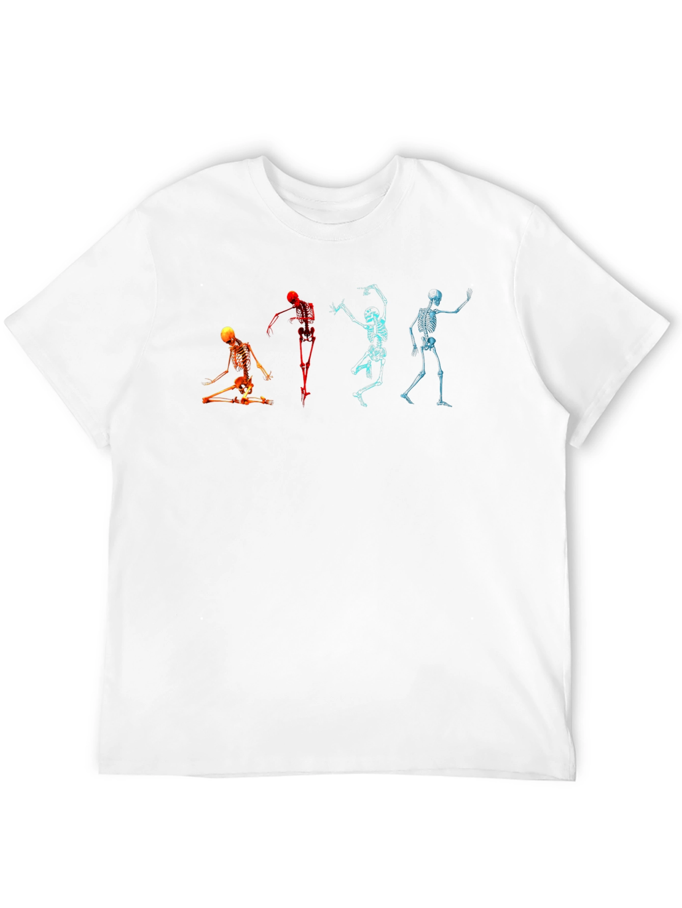 Dancing Skeletons Graphic T-Shirt - Spooky Fun!