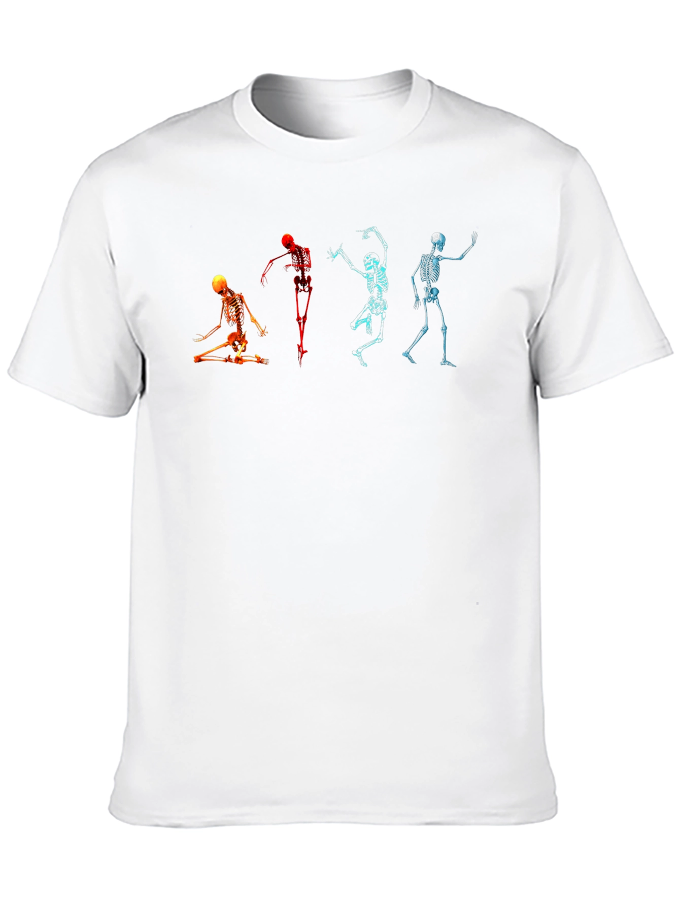 Dancing Skeletons Graphic T-Shirt - Spooky Fun!