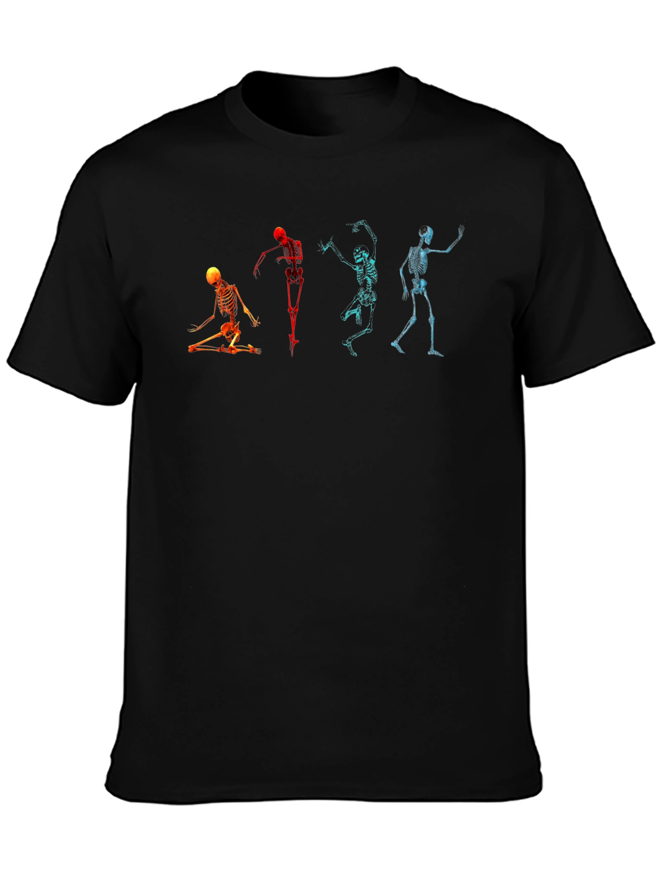 Dancing Skeletons Graphic T-Shirt - Spooky Fun!