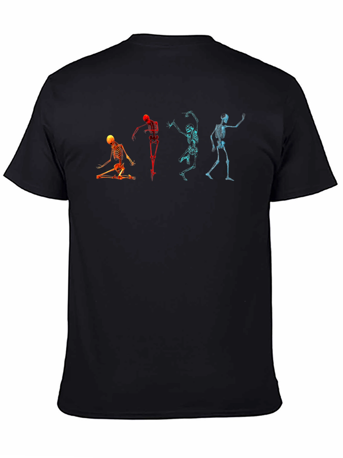 Dancing Skeletons Graphic T-Shirt - Spooky Fun!