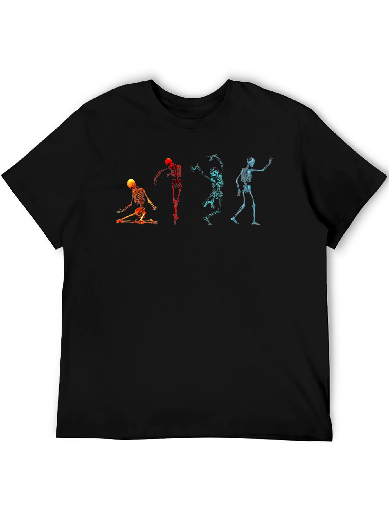 Dancing Skeletons Graphic T-Shirt - Spooky Fun!
