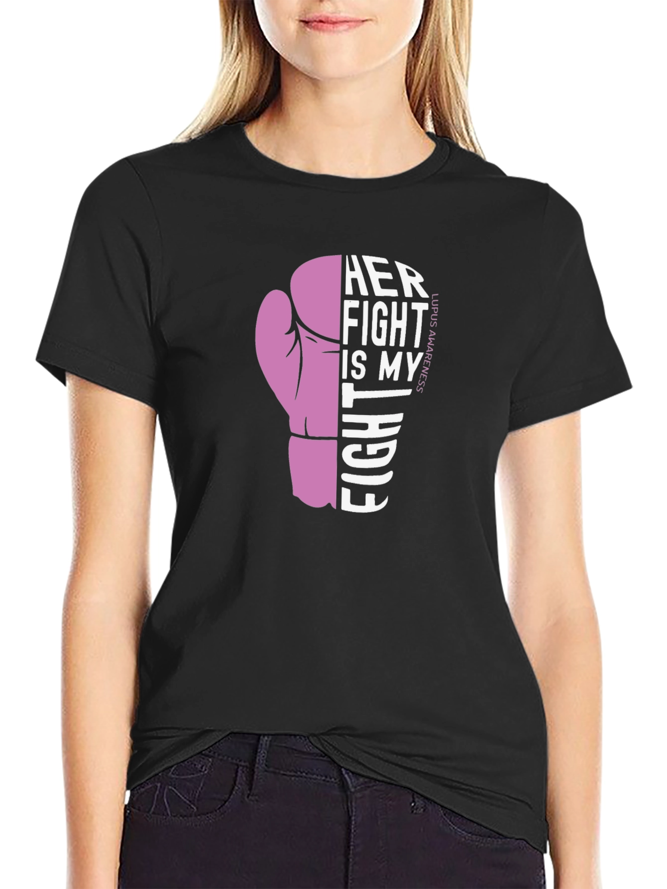 Lupus Awareness Boxing Glove Graphic T-Shirt