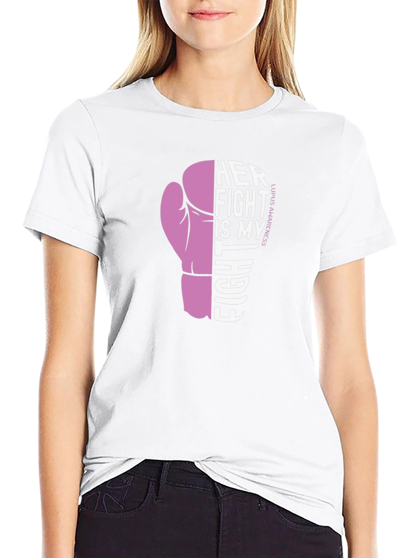 Lupus Awareness Boxing Glove Graphic T-Shirt