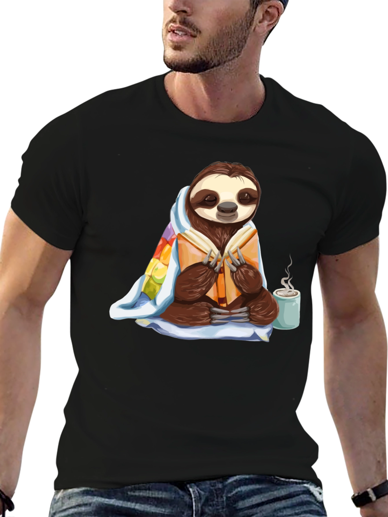 Relaxed Sloth Book Lover T-Shirt