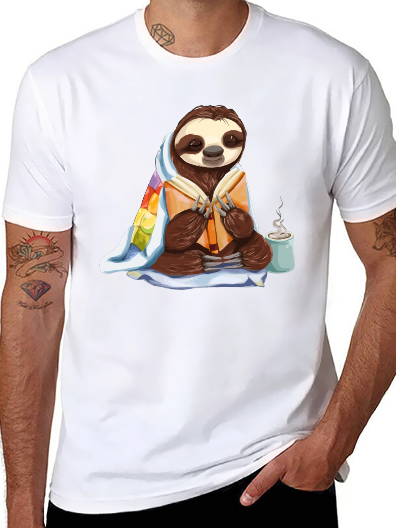 Relaxed Sloth Book Lover T-Shirt