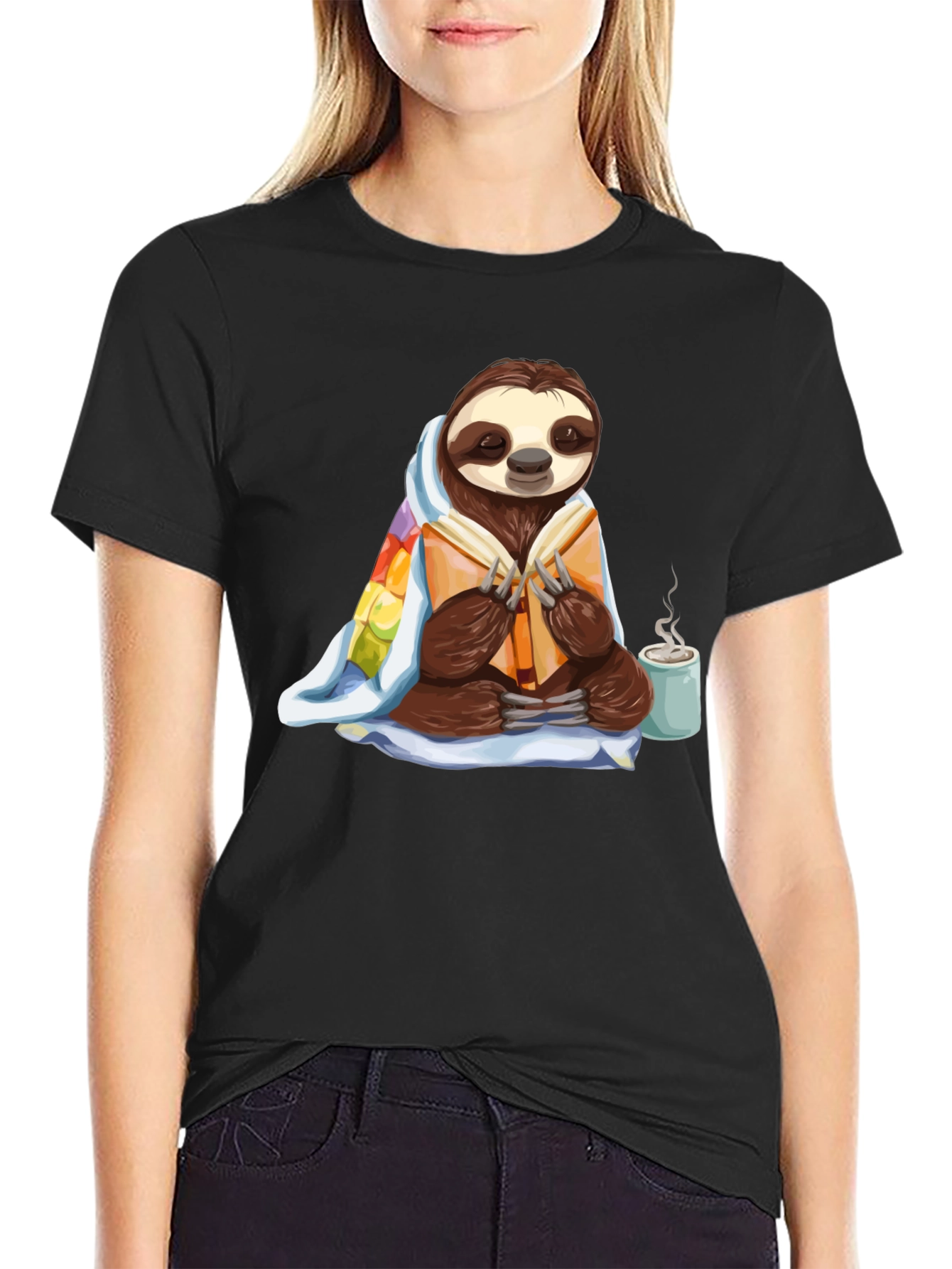 Relaxed Sloth Book Lover T-Shirt