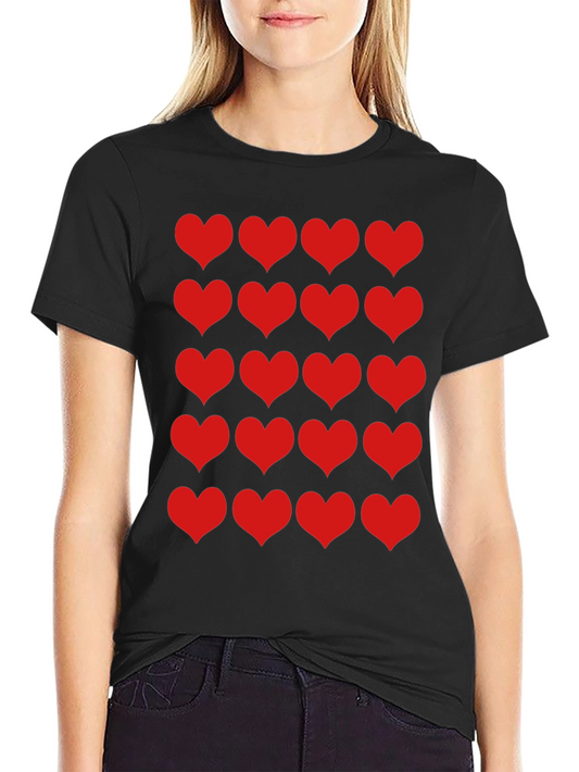 Heart Print Black Tee - Mens Fashion