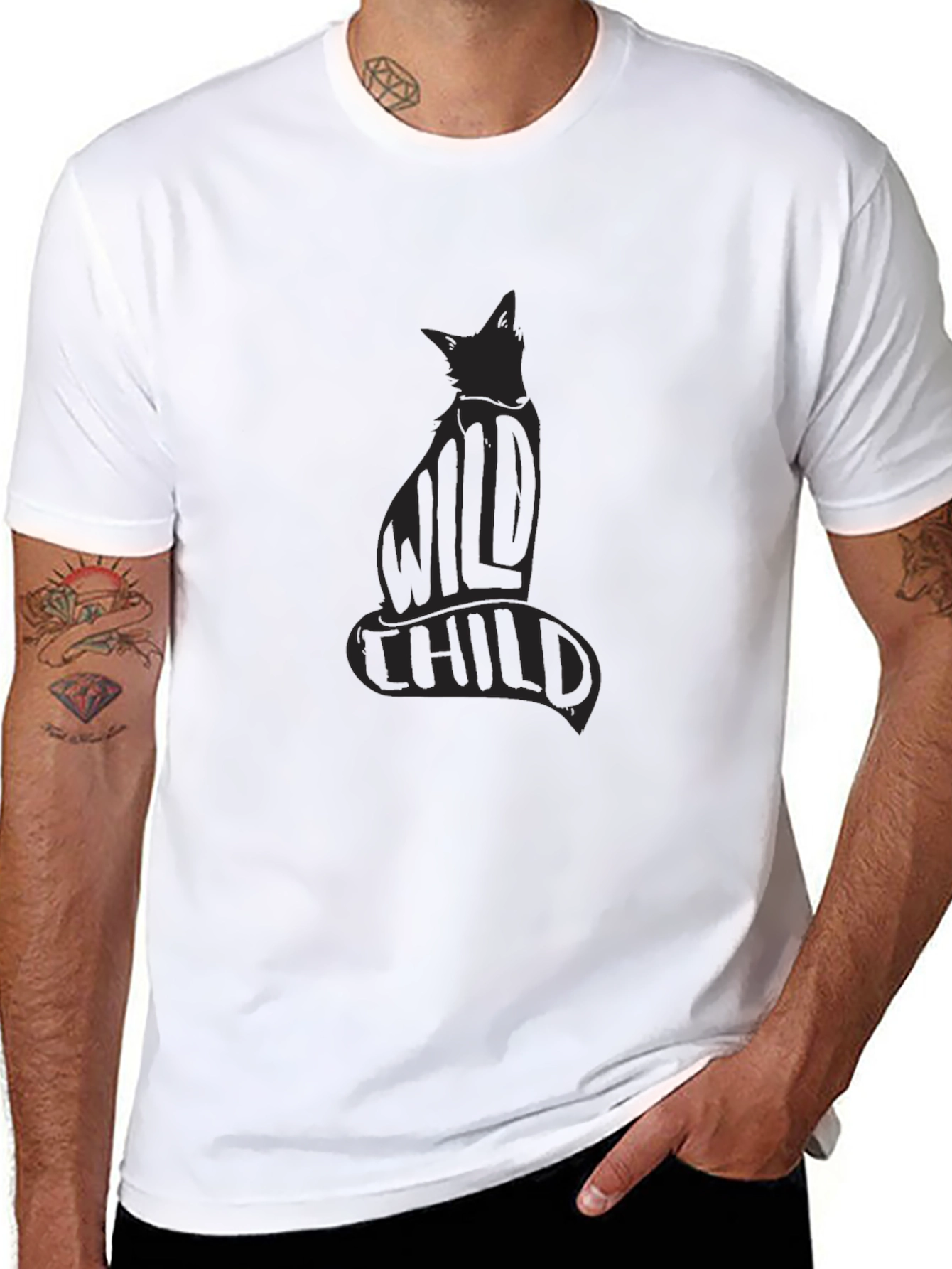 Wild Child Graphic Tee - Black Cotton T-Shirt