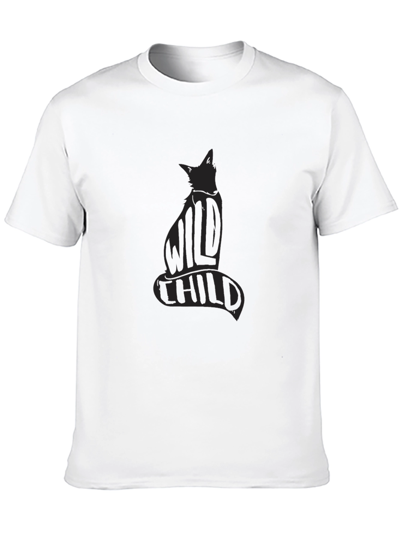 Wild Child Graphic Tee - Black Cotton T-Shirt
