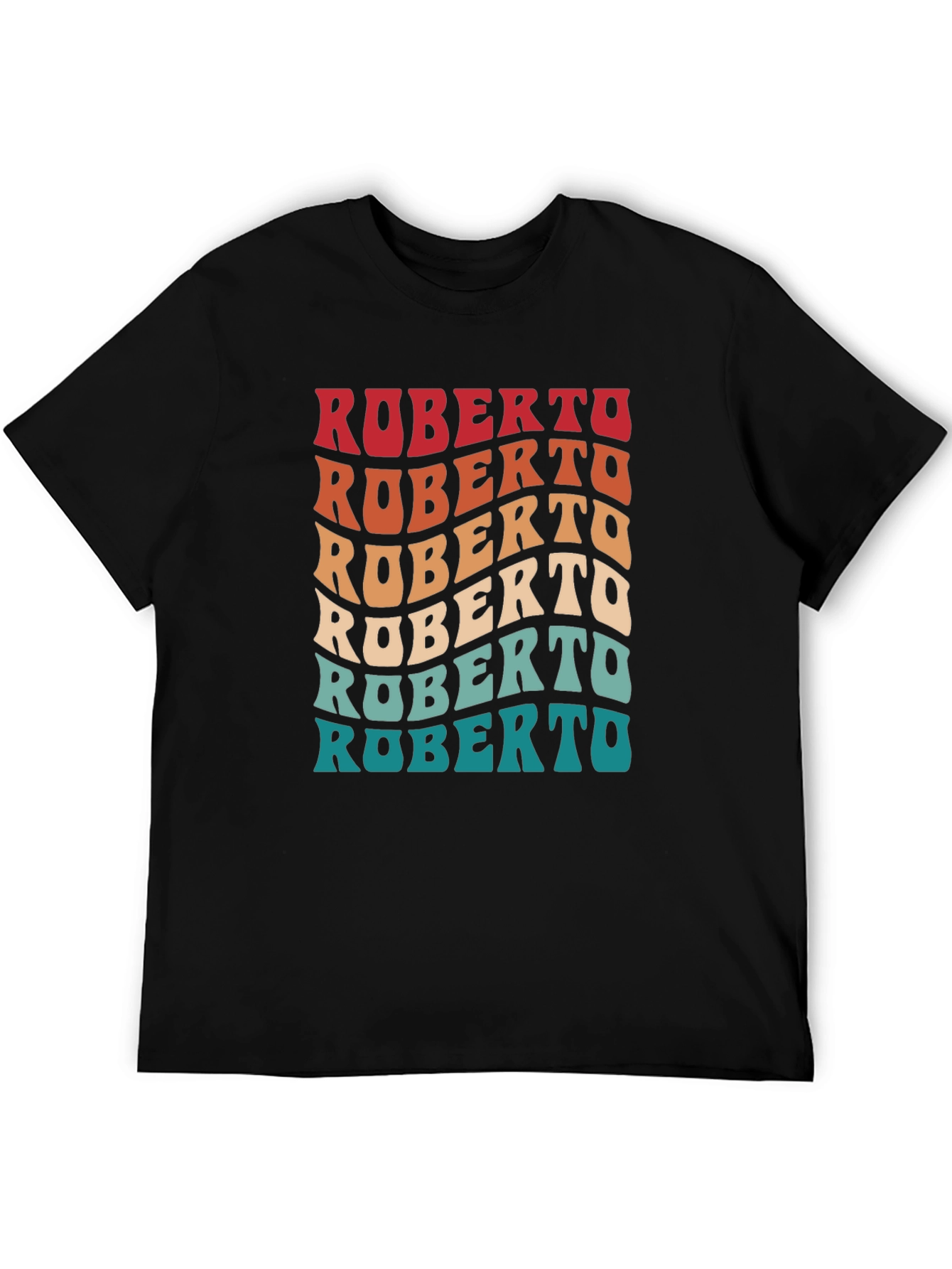 Retro Roberto Graphic Tee - Cool Custom Name Shirt