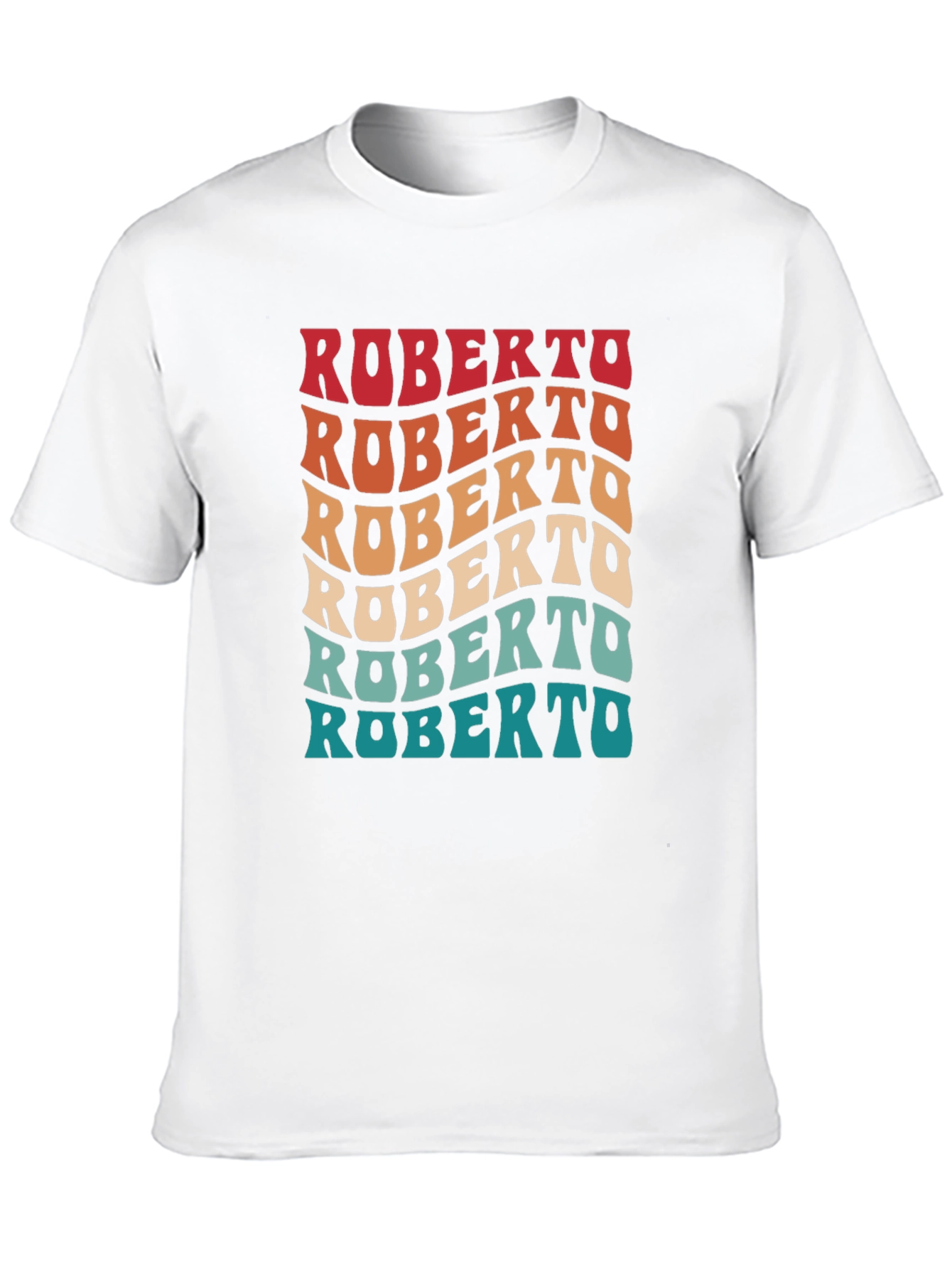Retro Roberto Graphic Tee - Cool Custom Name Shirt