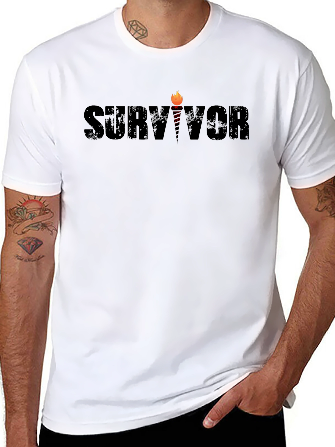 Survivor Graphic Tee - Classic Black T-Shirt