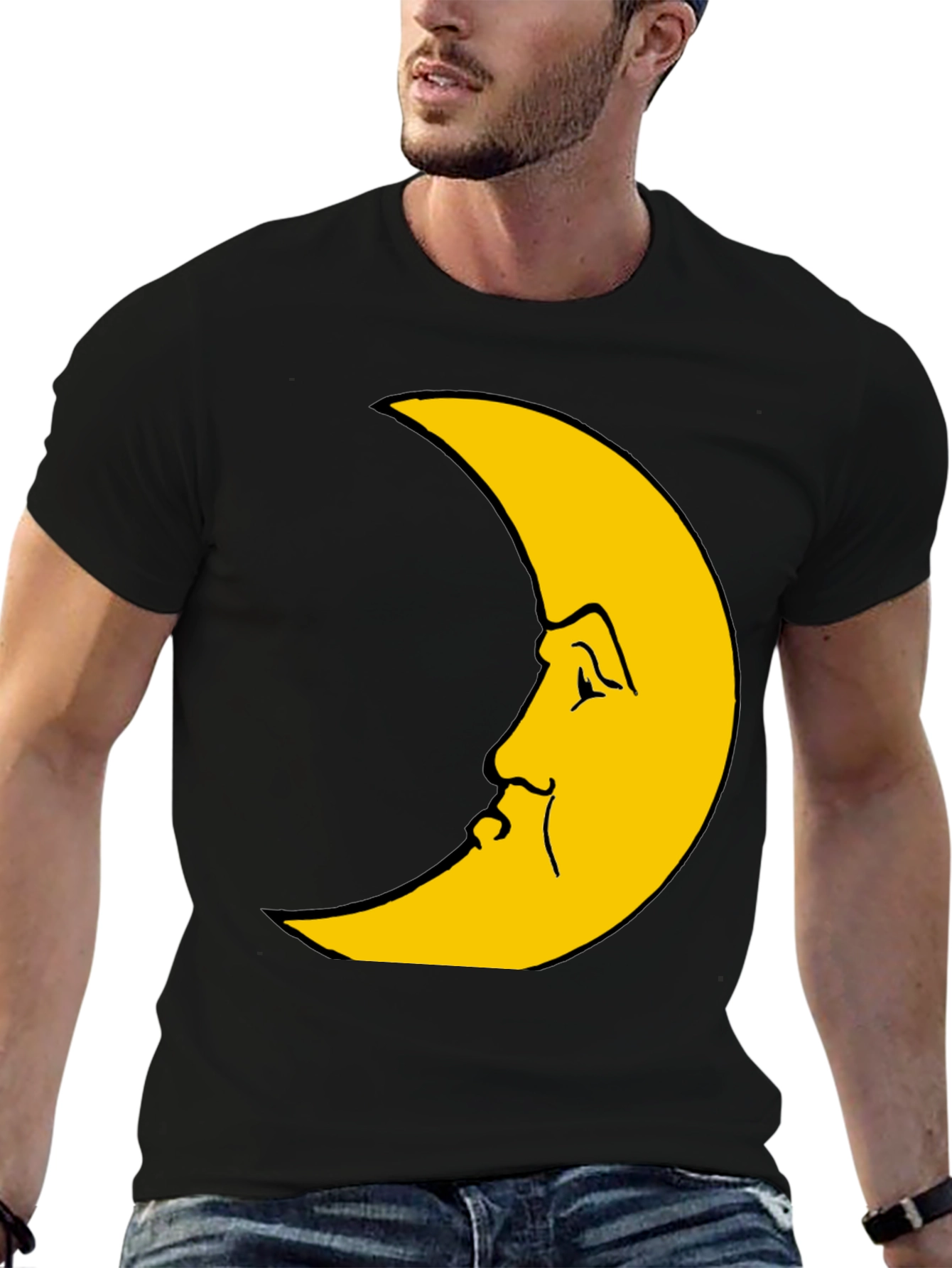 Crescent Moon Face Graphic Tee