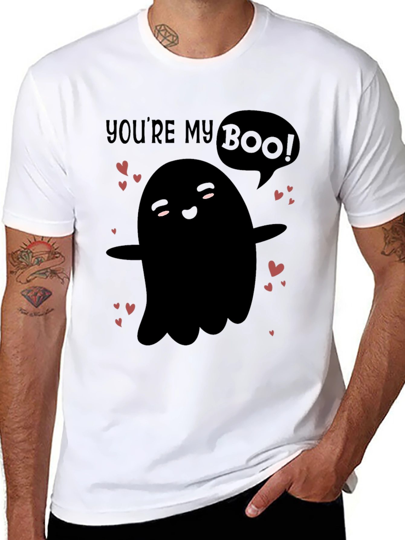 Youre My Boo! Cute Ghost Graphic Tee - Valentines