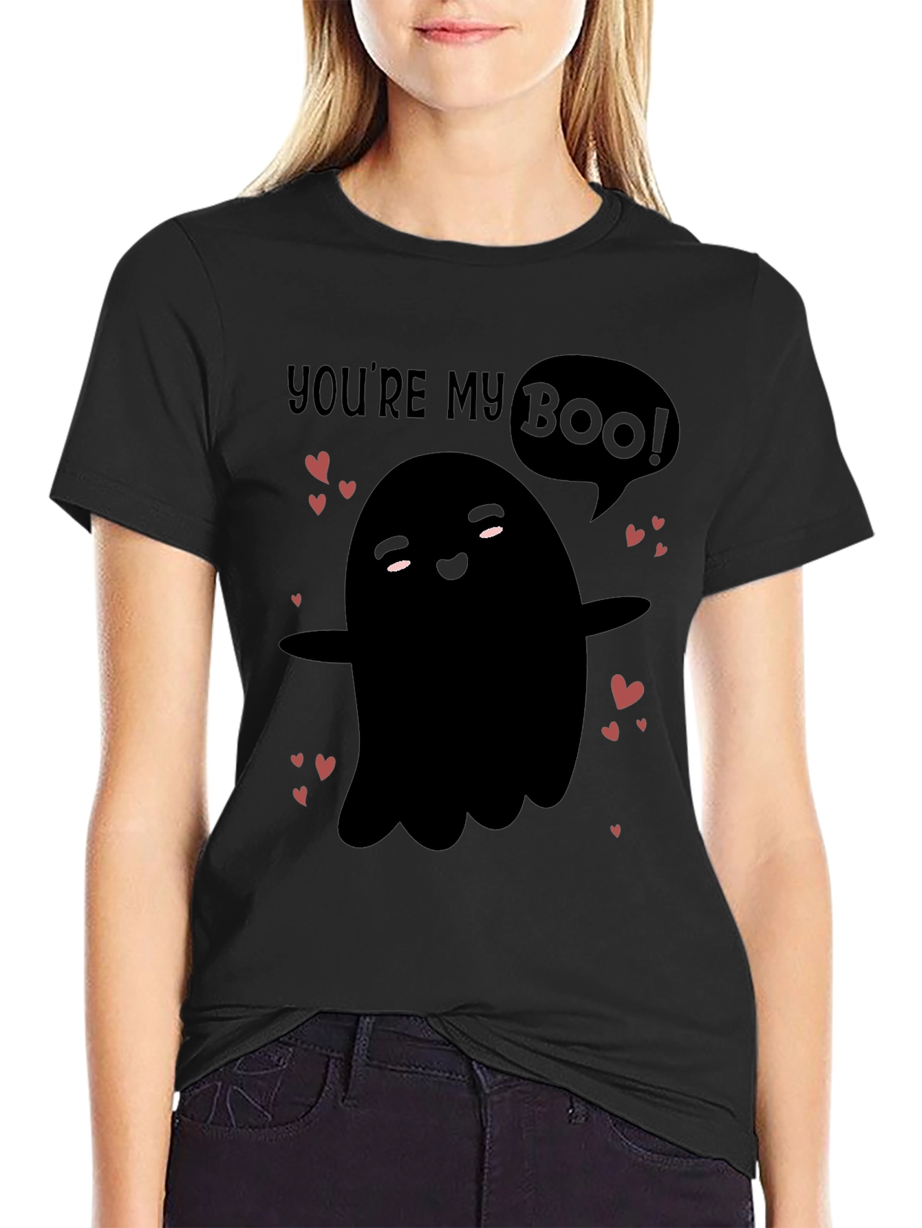 Youre My Boo! Cute Ghost Graphic Tee - Valentines