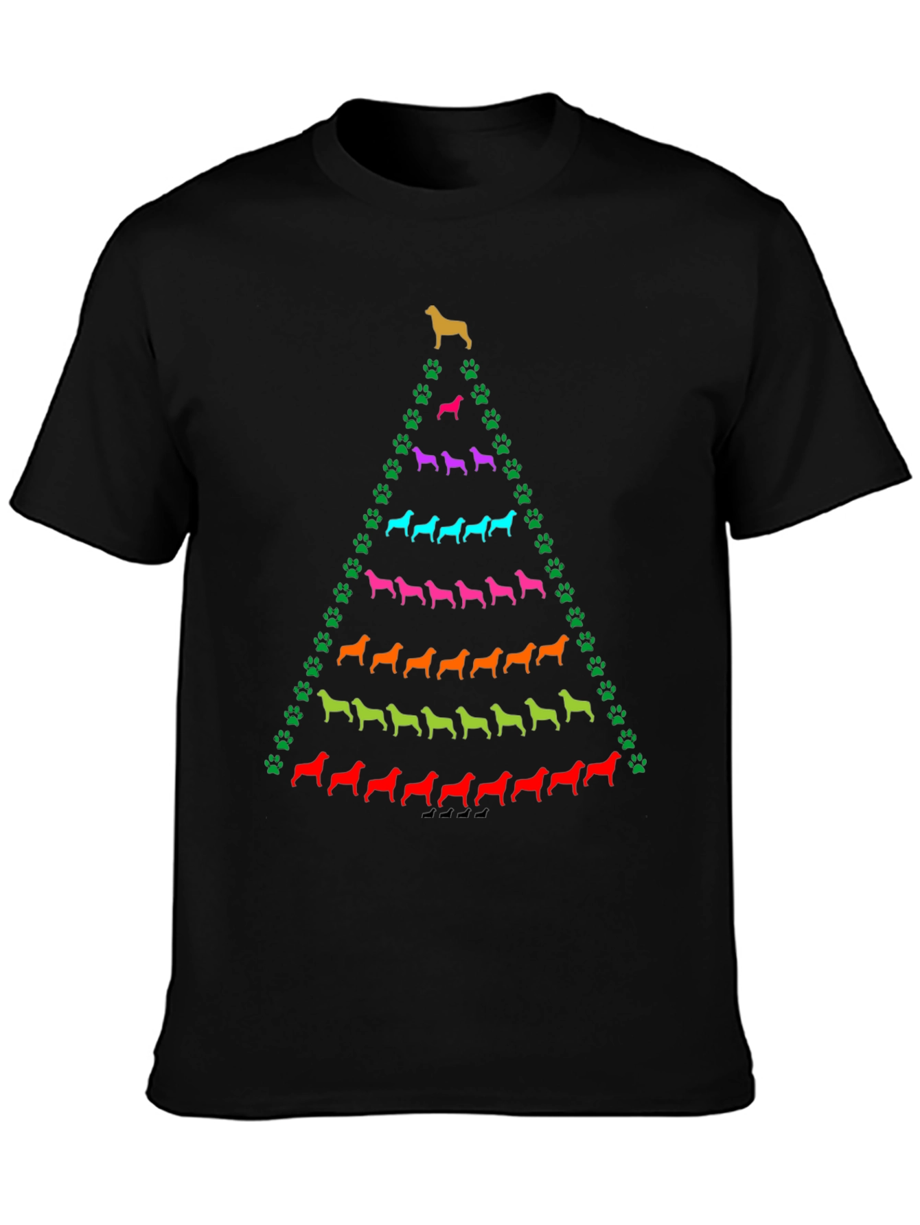 Dog Breed Christmas Tree T-Shirt