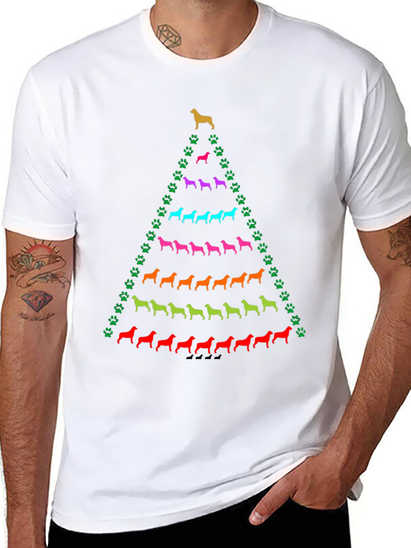 Dog Breed Christmas Tree T-Shirt