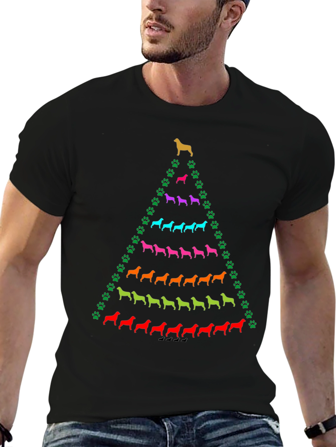 Dog Breed Christmas Tree T-Shirt