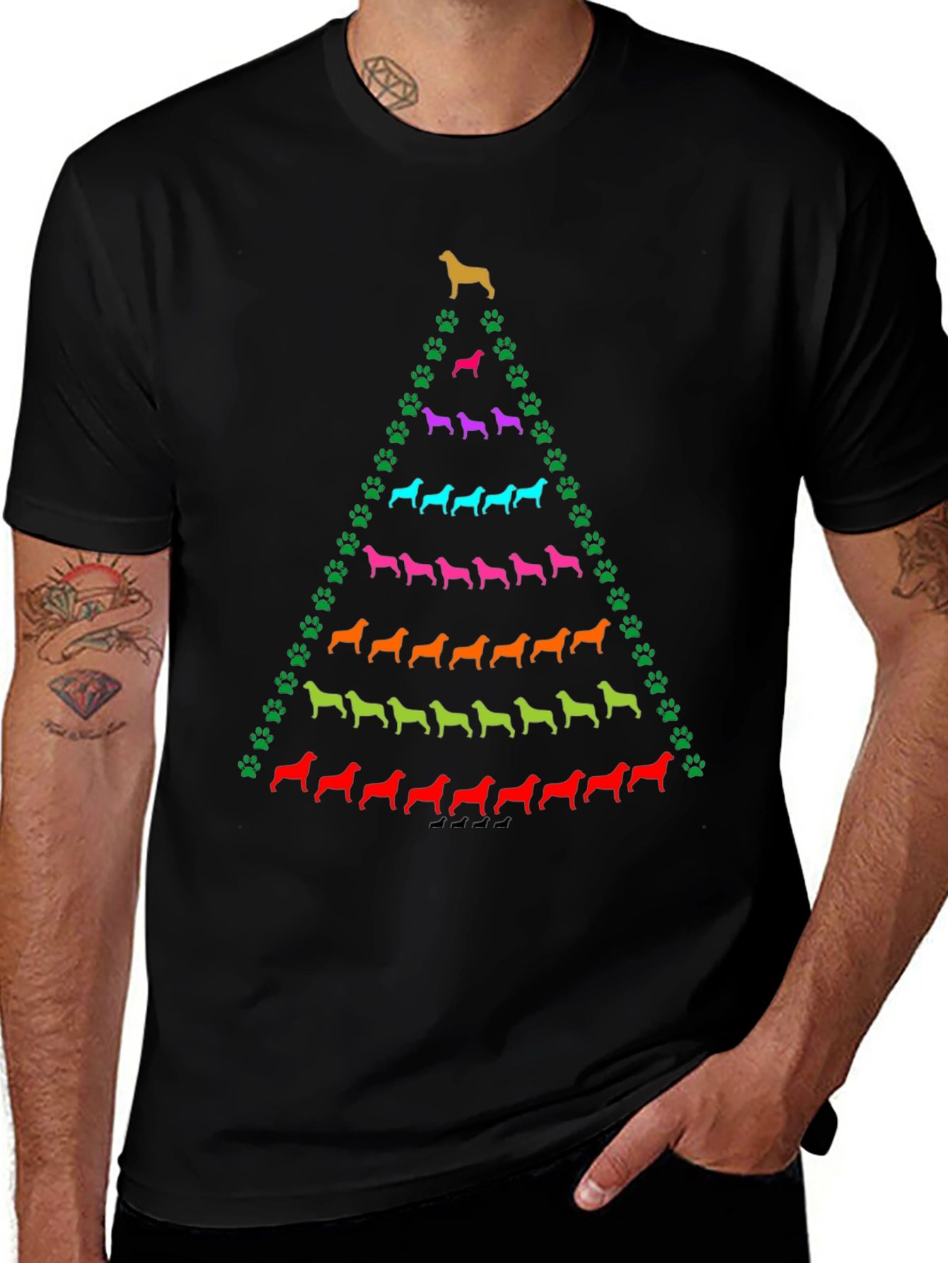 Dog Breed Christmas Tree T-Shirt