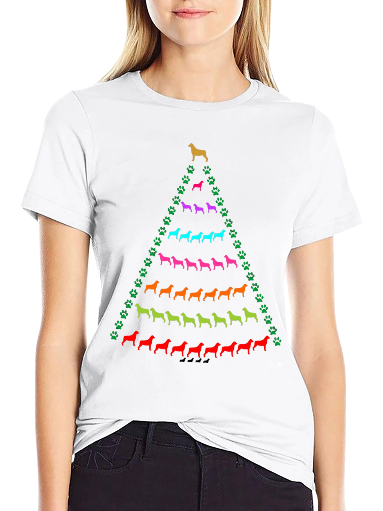 Dog Breed Christmas Tree T-Shirt