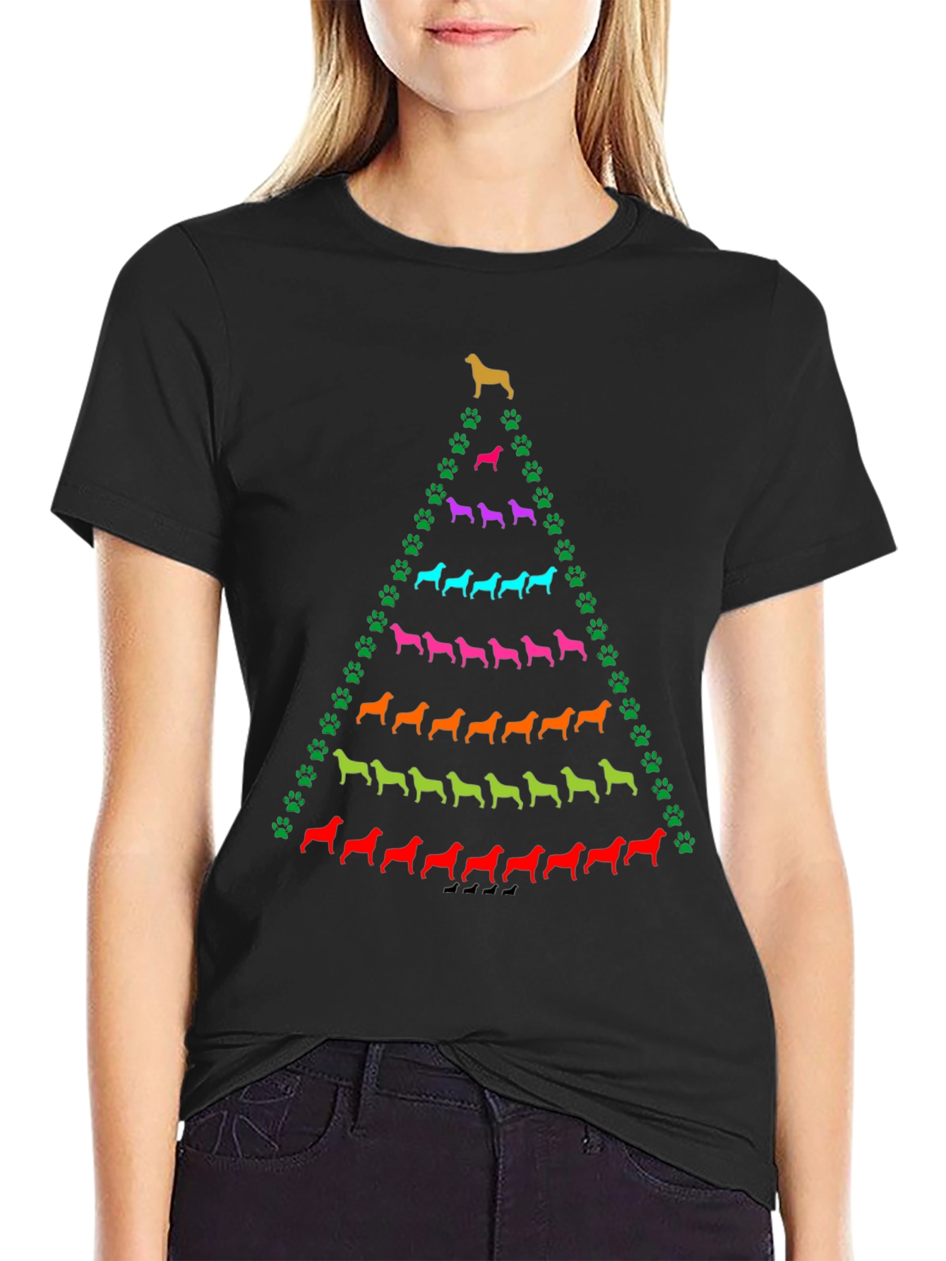 Dog Breed Christmas Tree T-Shirt