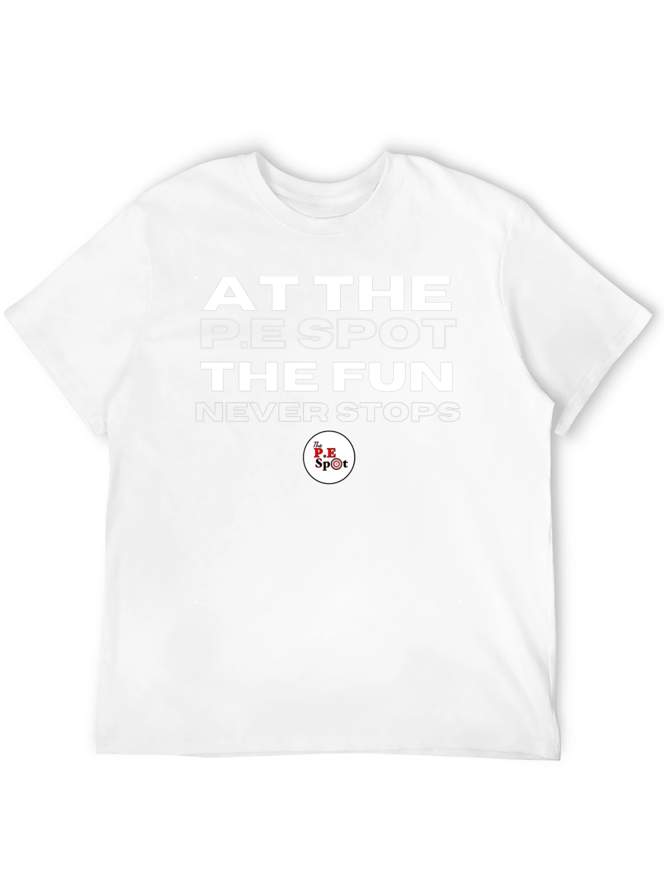 The P.E Spot Black T-Shirt: Fun Never Stops