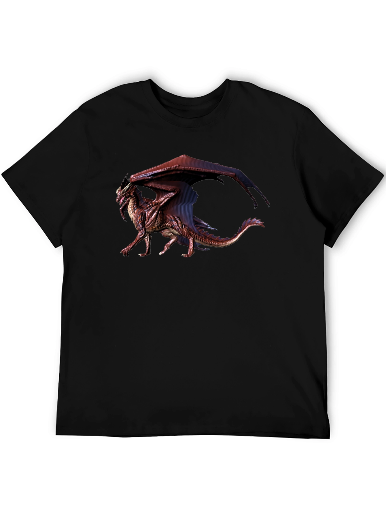Dragon Graphic Black T-Shirt - Fantasy Creature Tee
