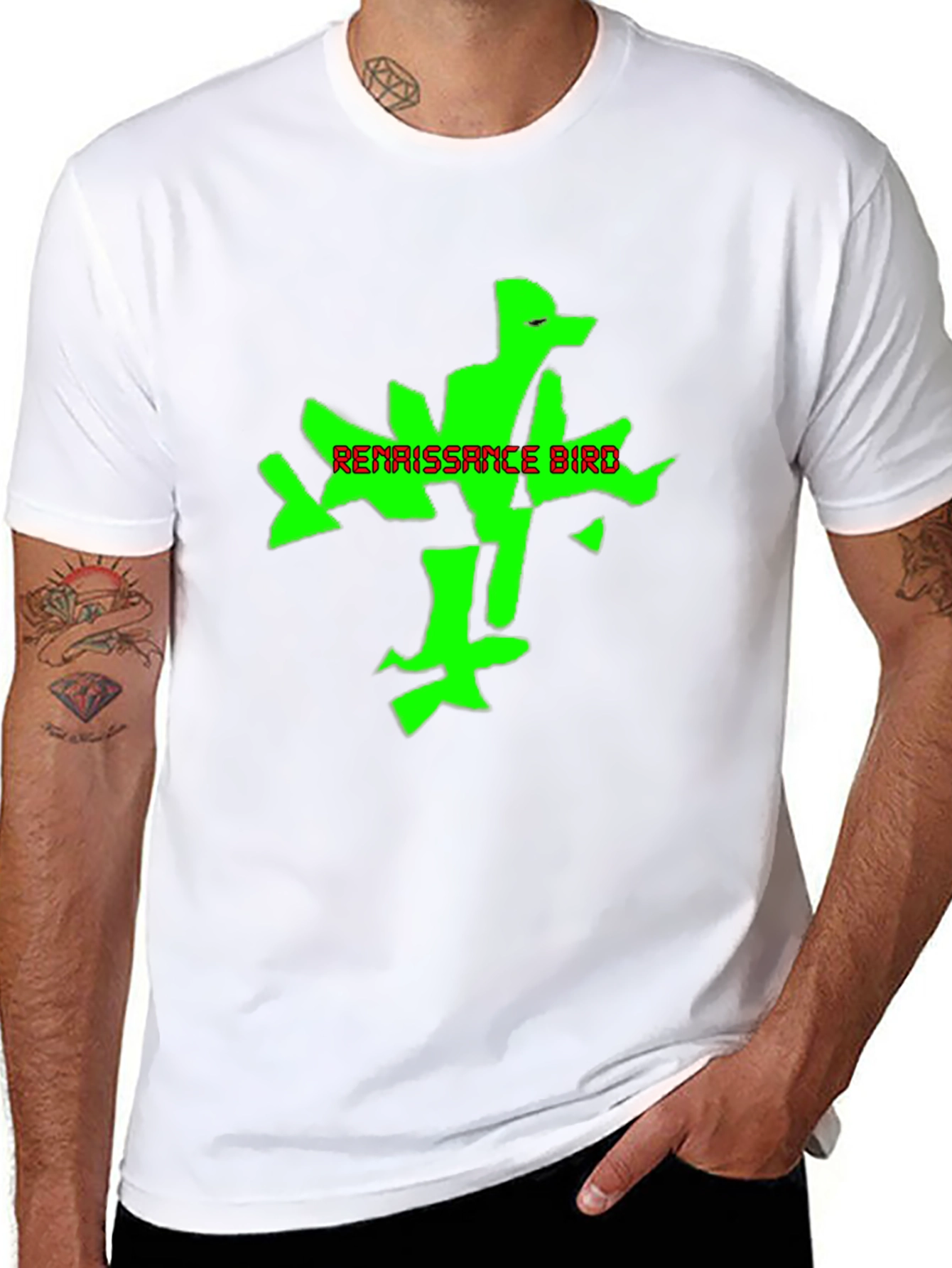 Renaissance Bird Graphic Tee - Black