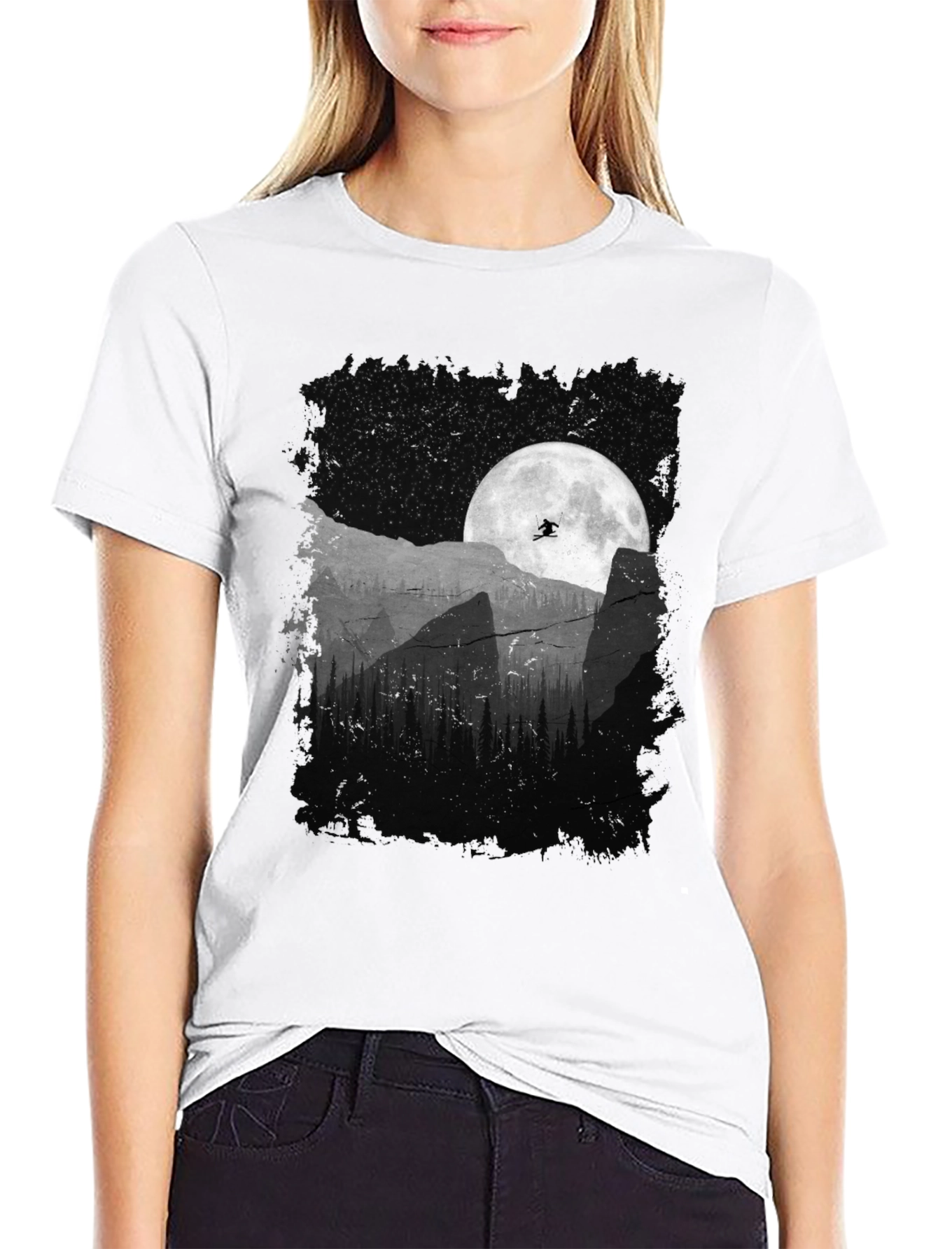 Mountain Moon Jumper Graphic Tee