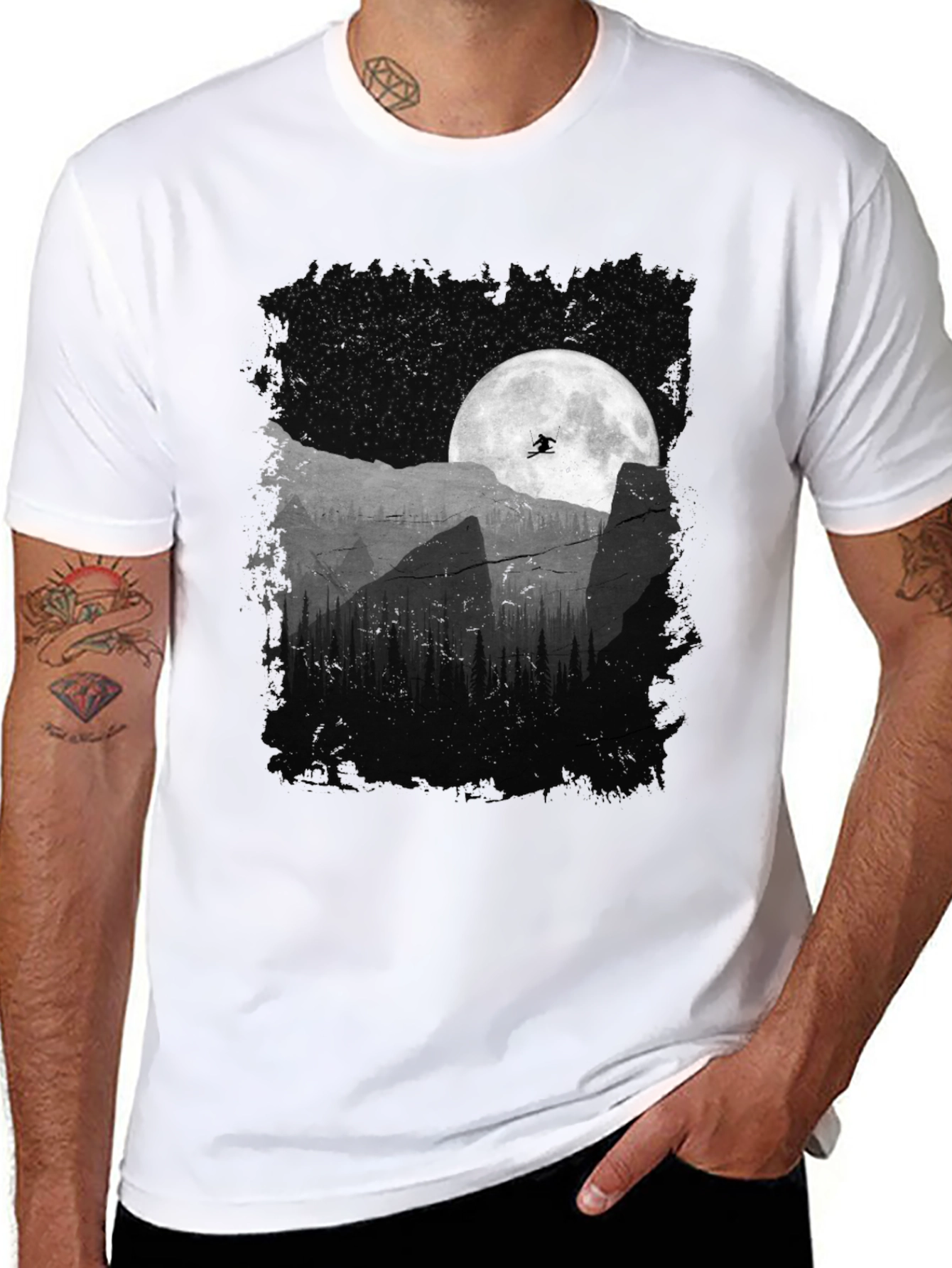 Mountain Moon Jumper Graphic Tee