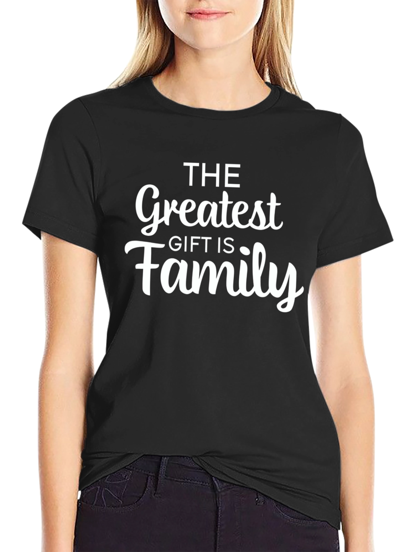 Greatest Gift is Family Black T-Shirt