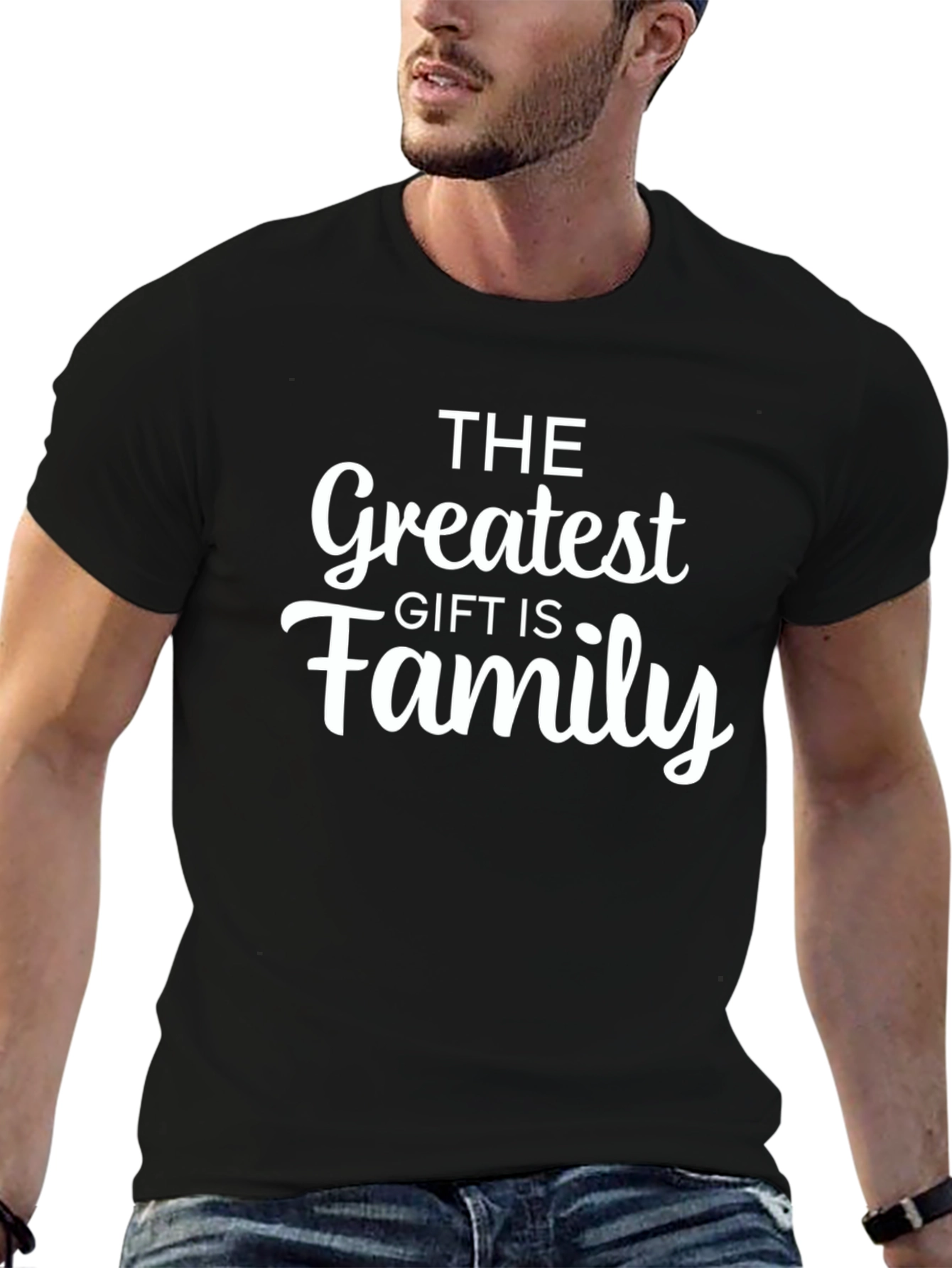 Greatest Gift is Family Black T-Shirt
