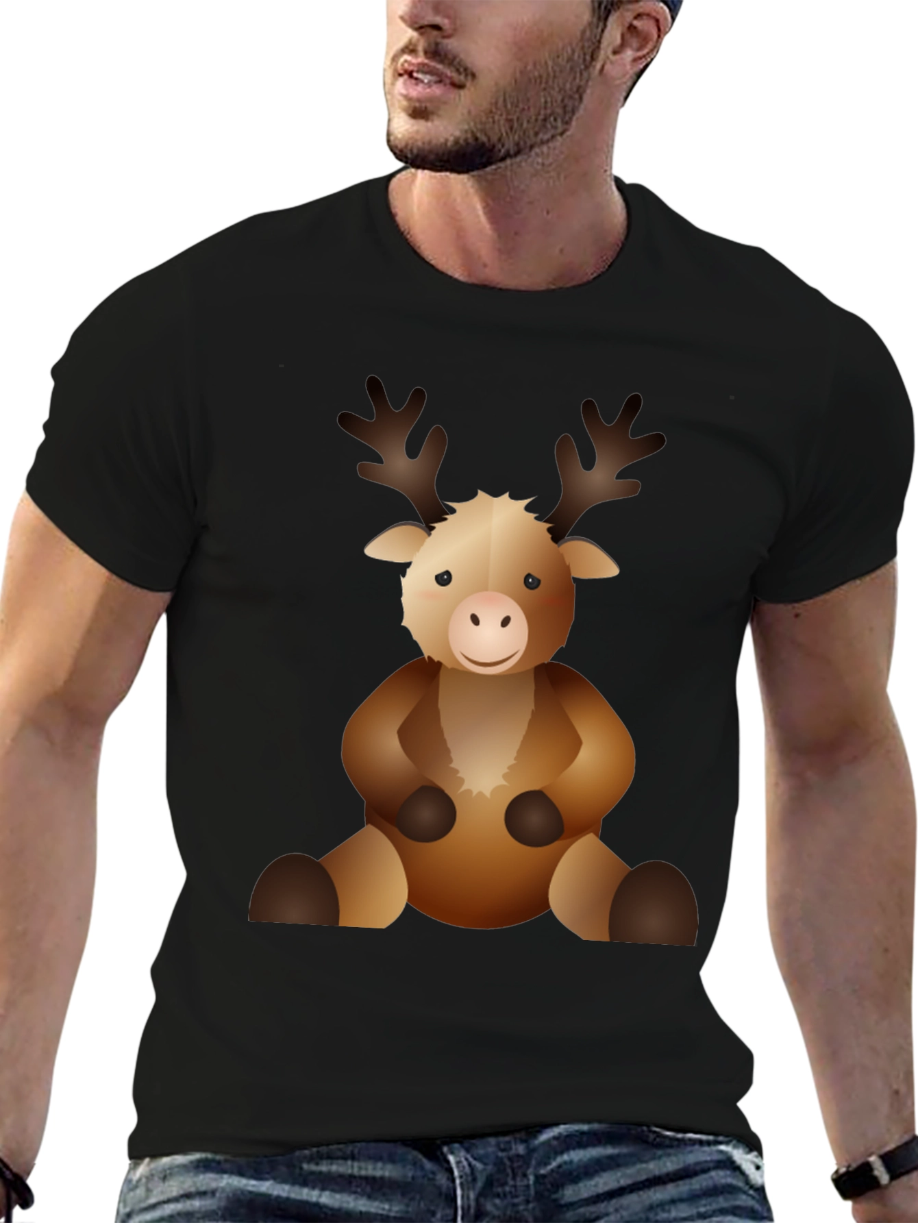 Cute Moose Graphic T-Shirt
