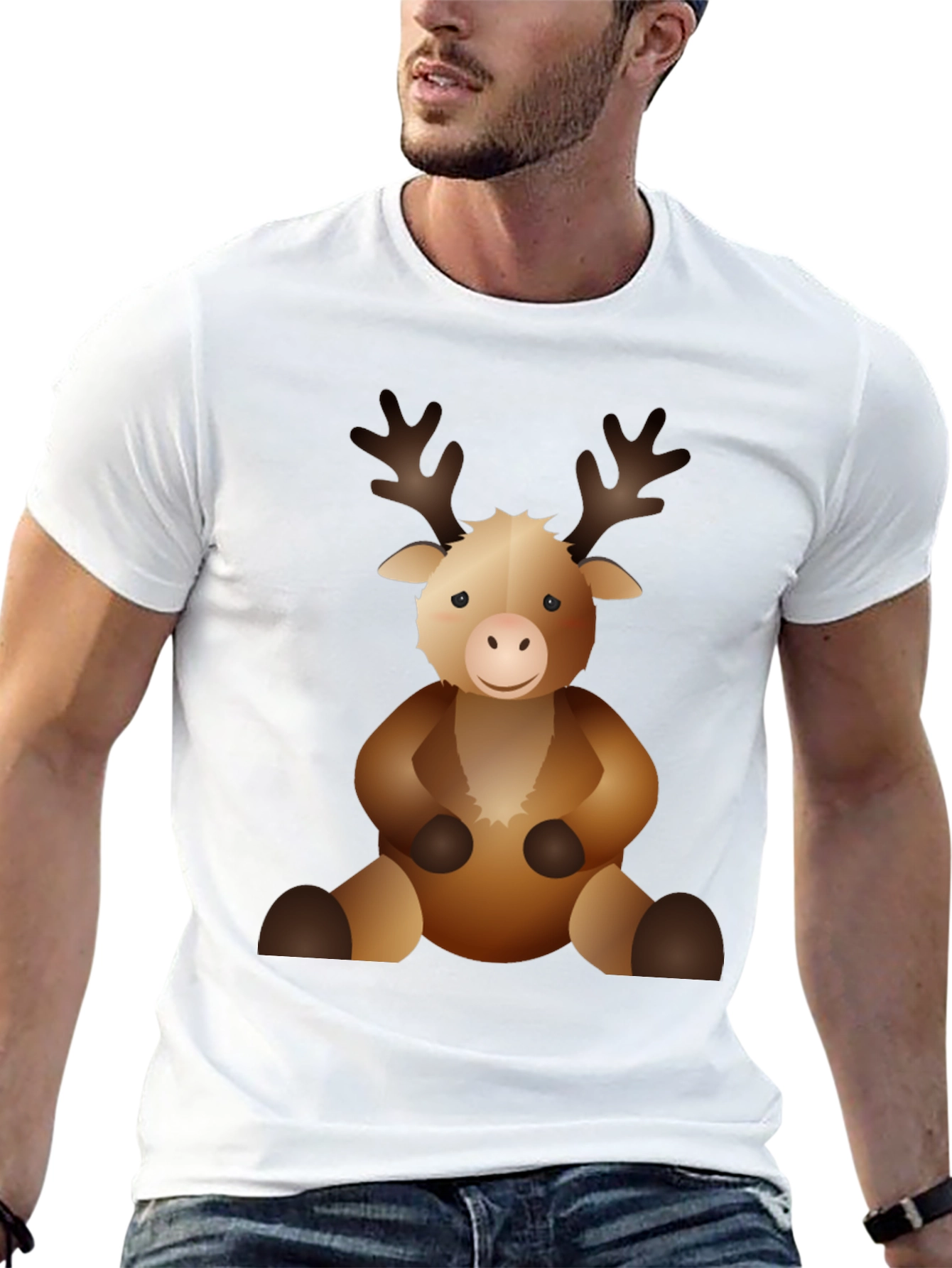 Cute Moose Graphic T-Shirt
