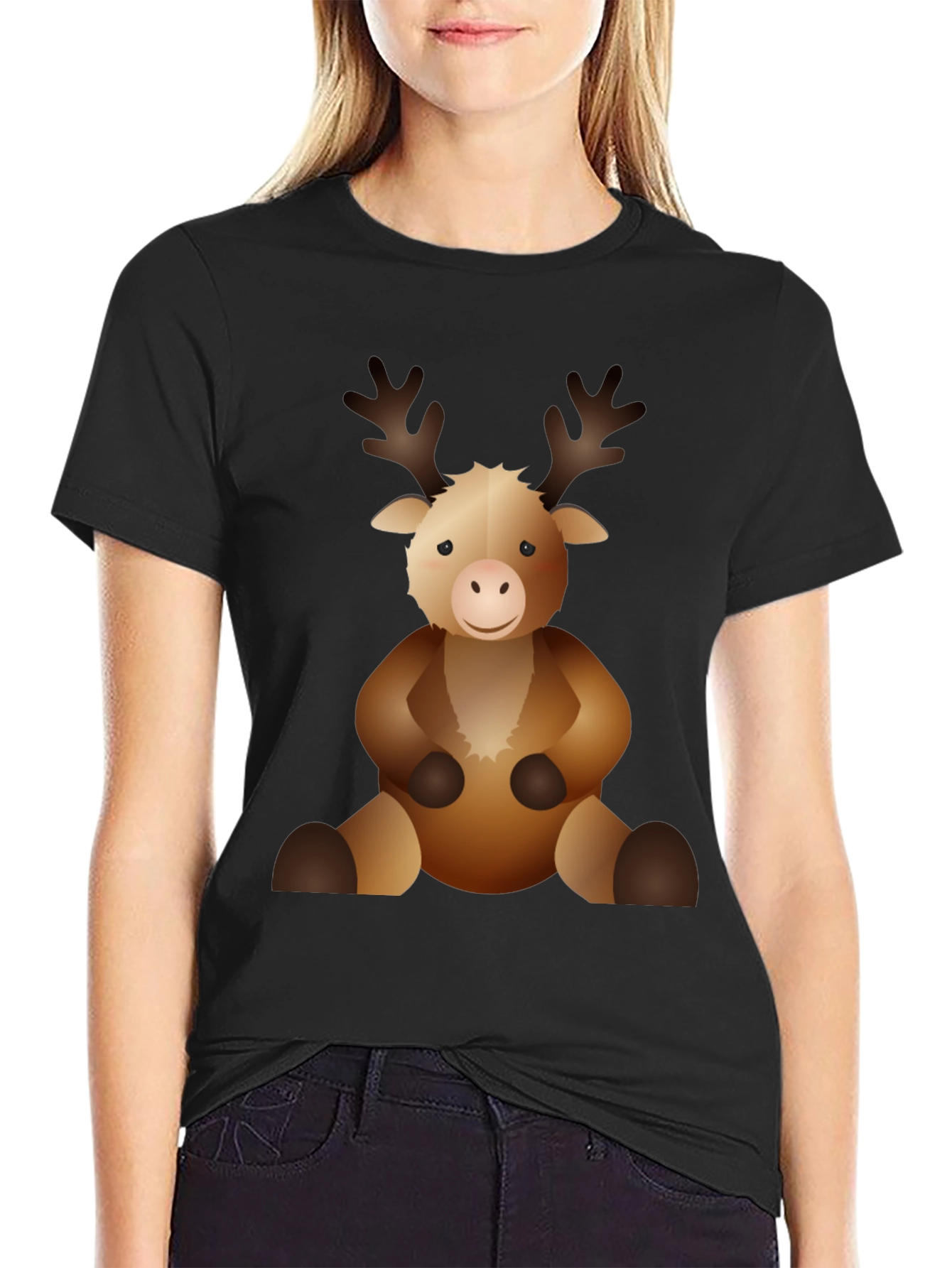 Cute Moose Graphic T-Shirt