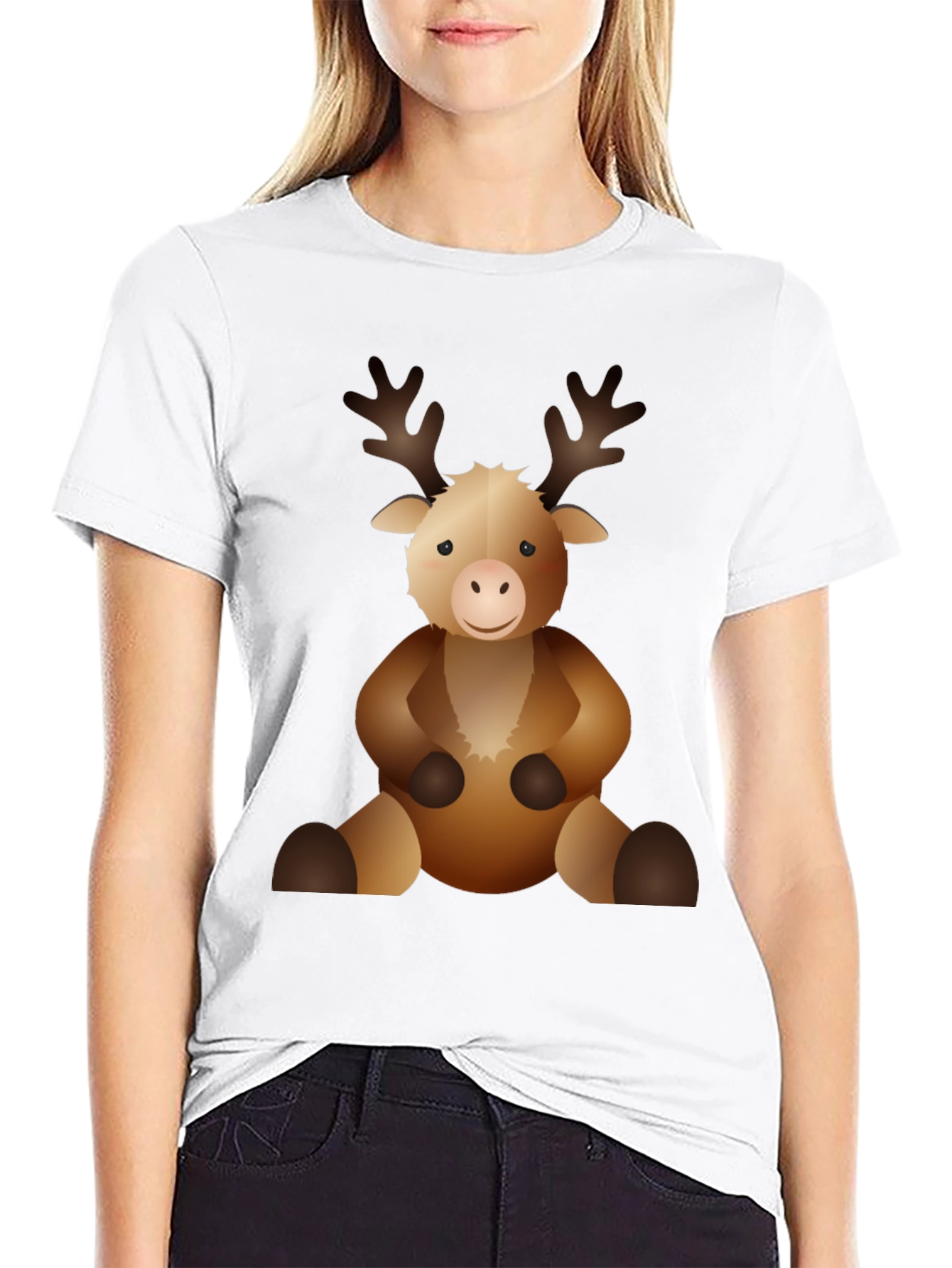 Cute Moose Graphic T-Shirt