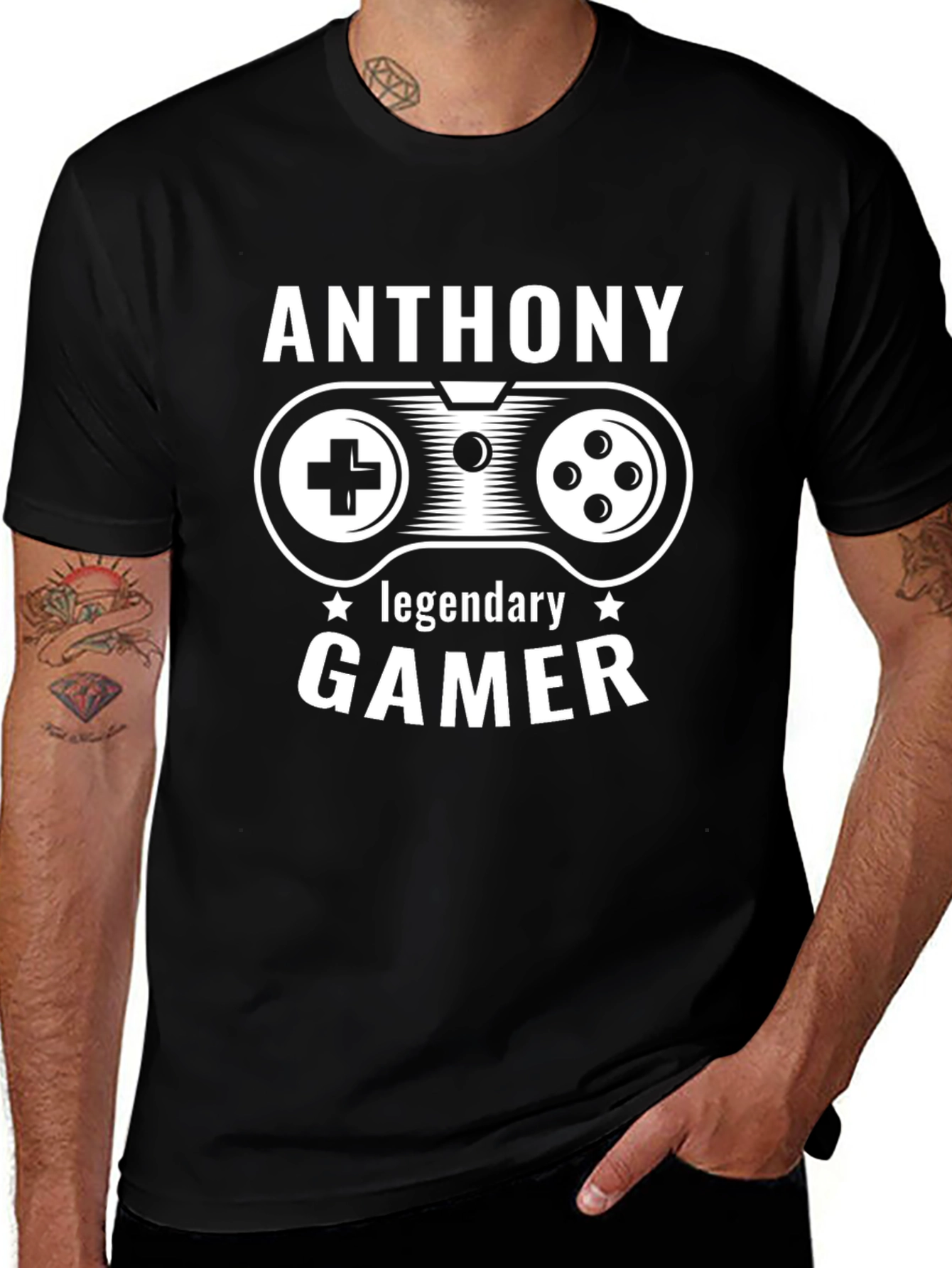 Anthony Legendary Gamer Black T-Shirt