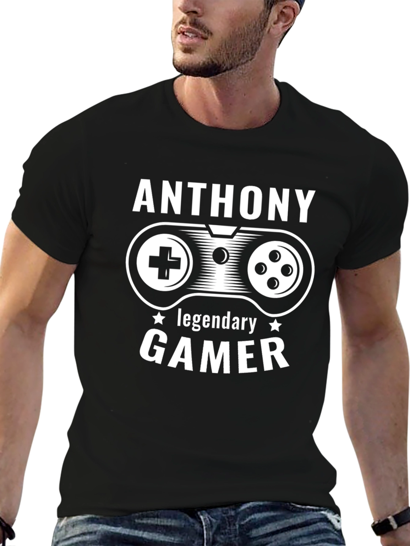 Anthony Legendary Gamer Black T-Shirt