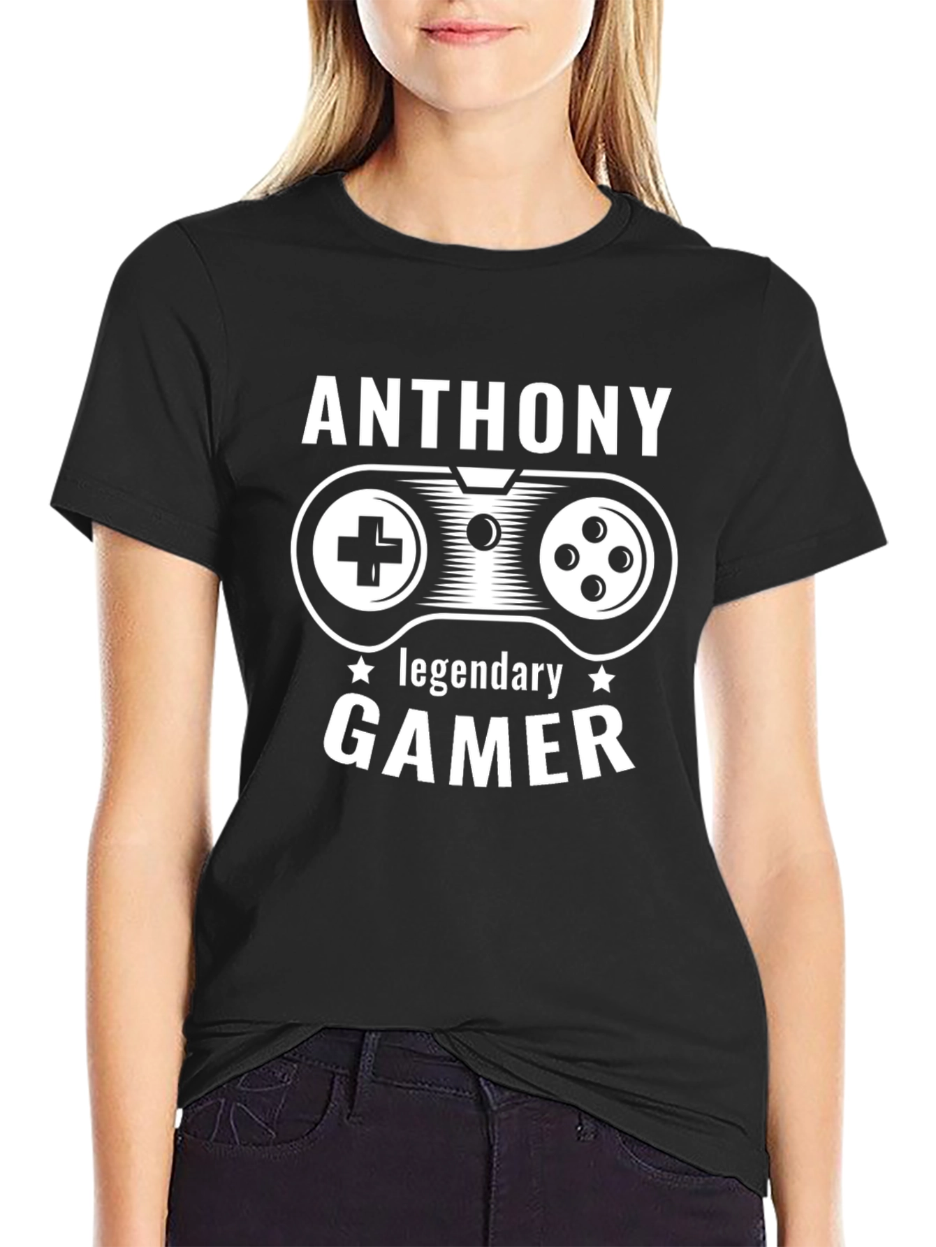 Anthony Legendary Gamer Black T-Shirt