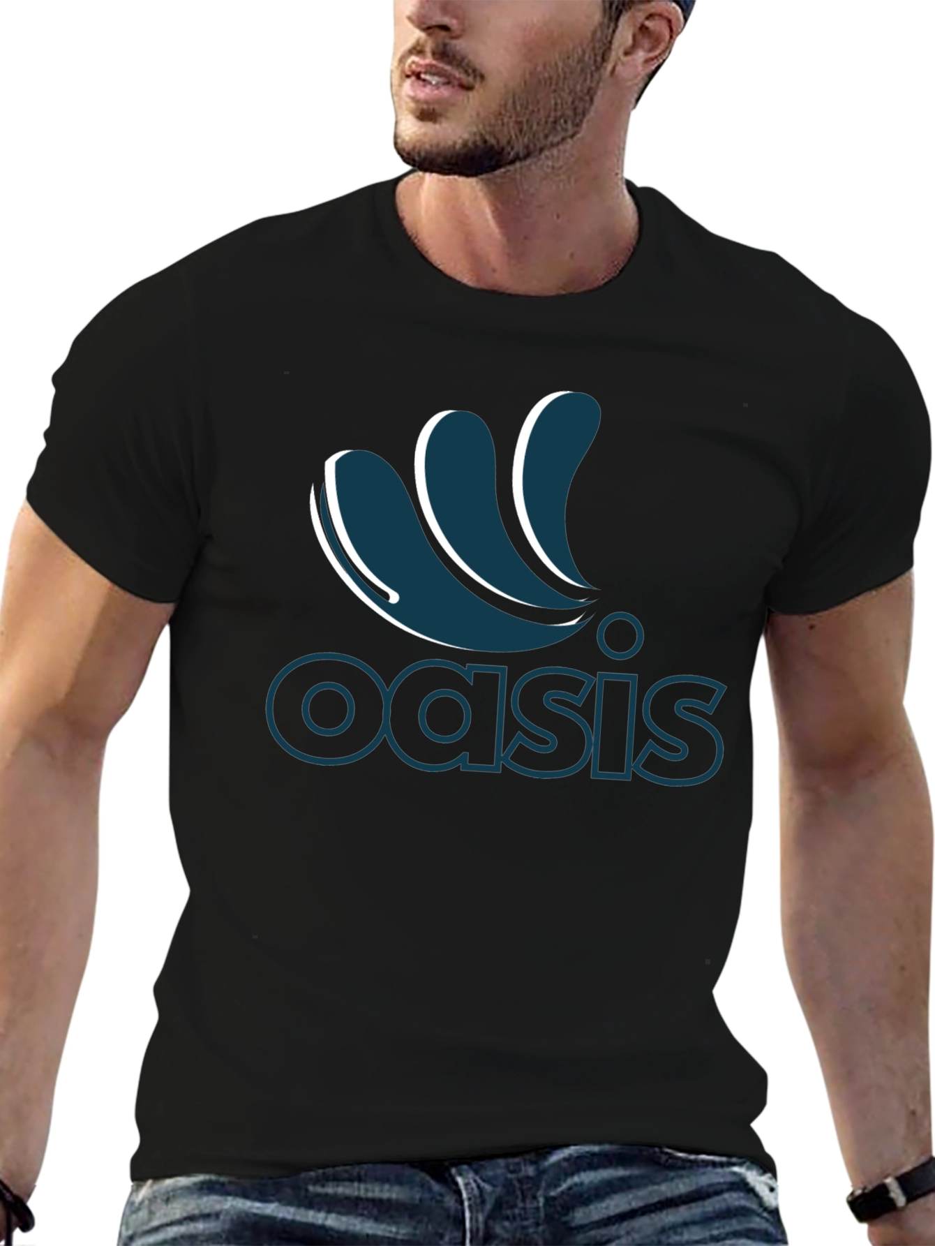 Oasis Logo Black T-Shirt