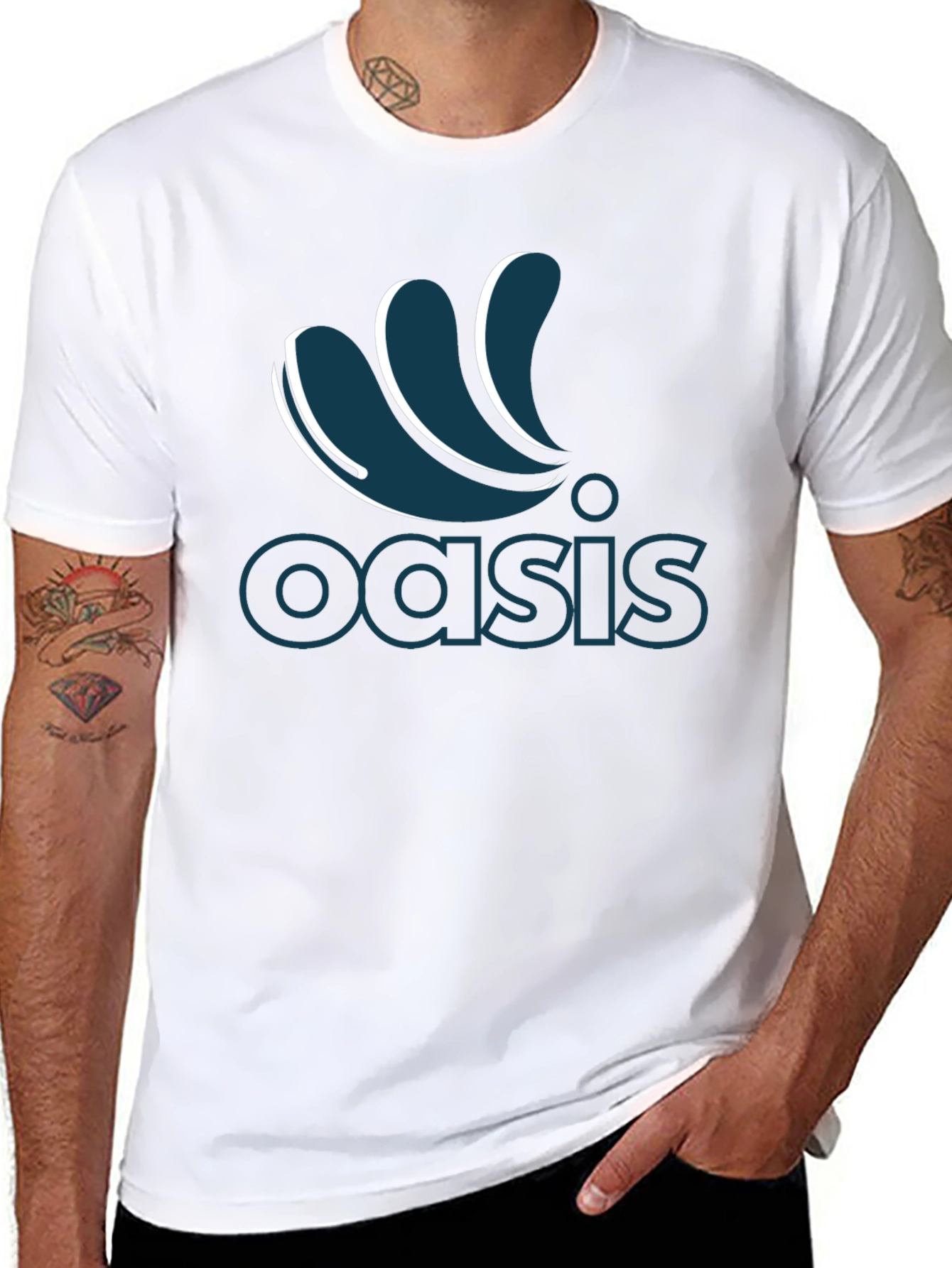Oasis Logo Black T-Shirt