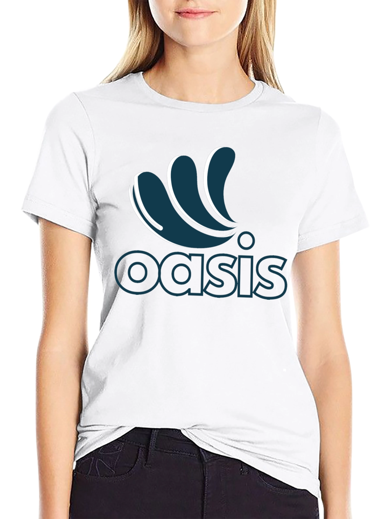 Oasis Logo Black T-Shirt