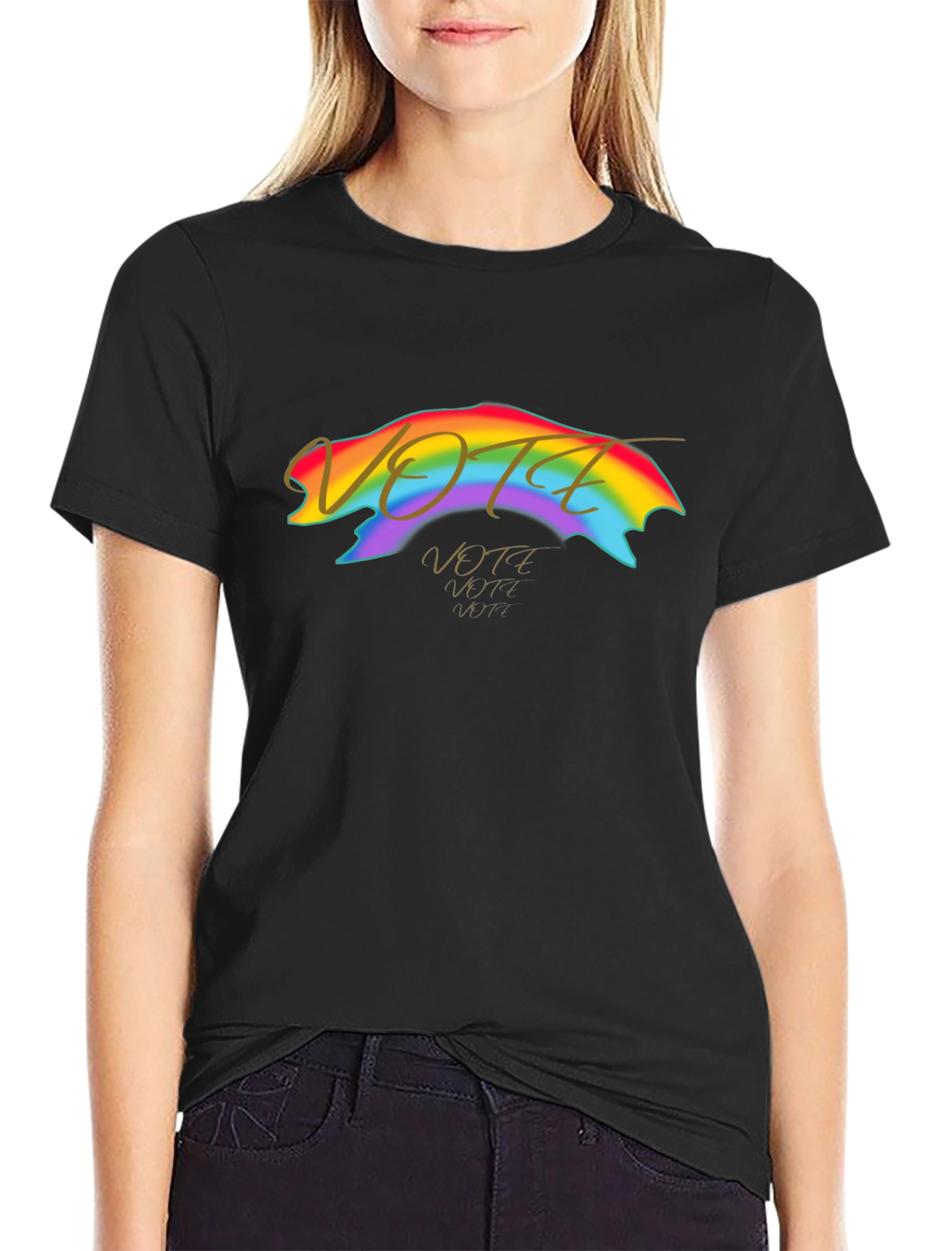 Vote Rainbow Graphic Tee