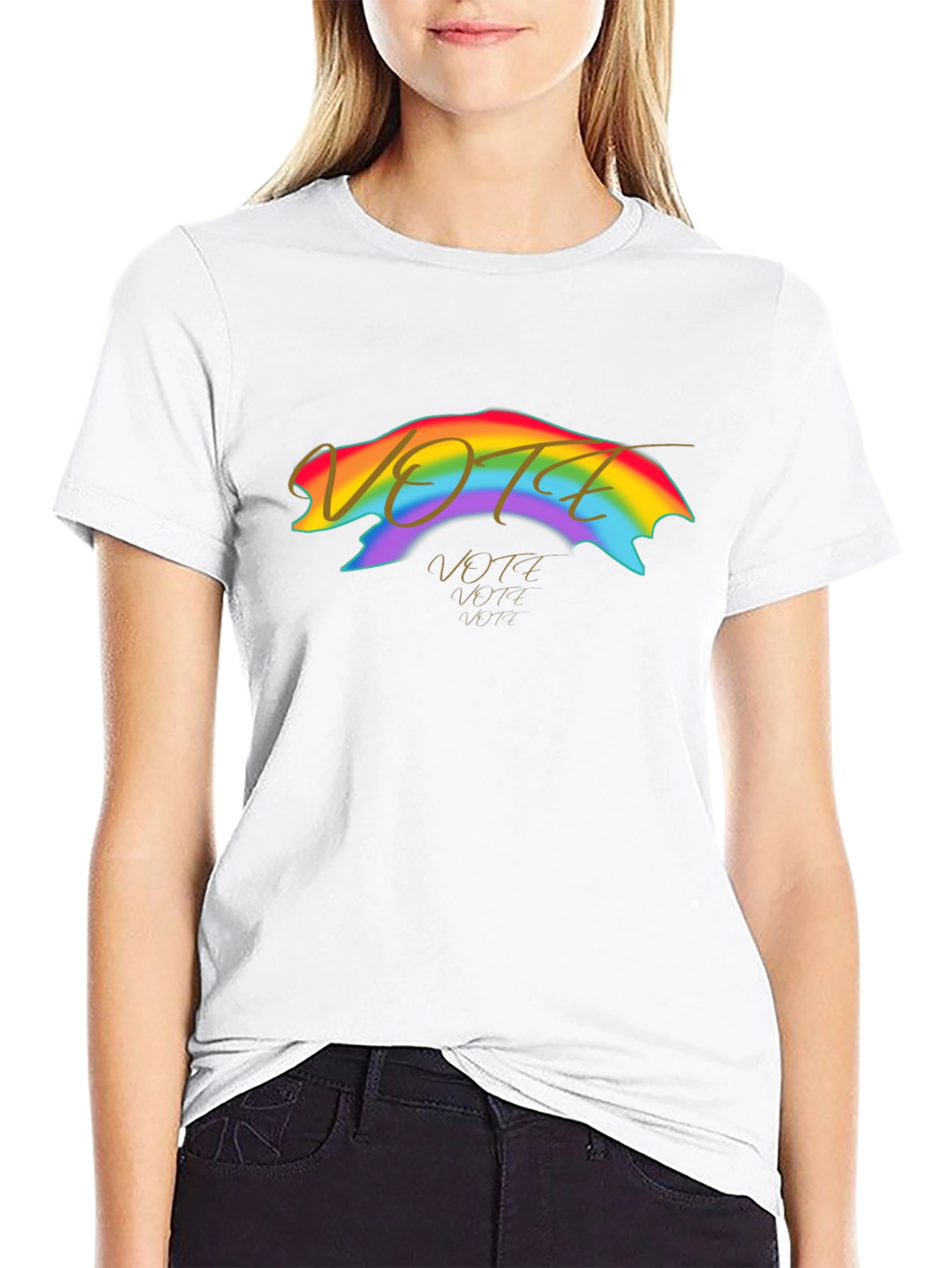 Vote Rainbow Graphic Tee