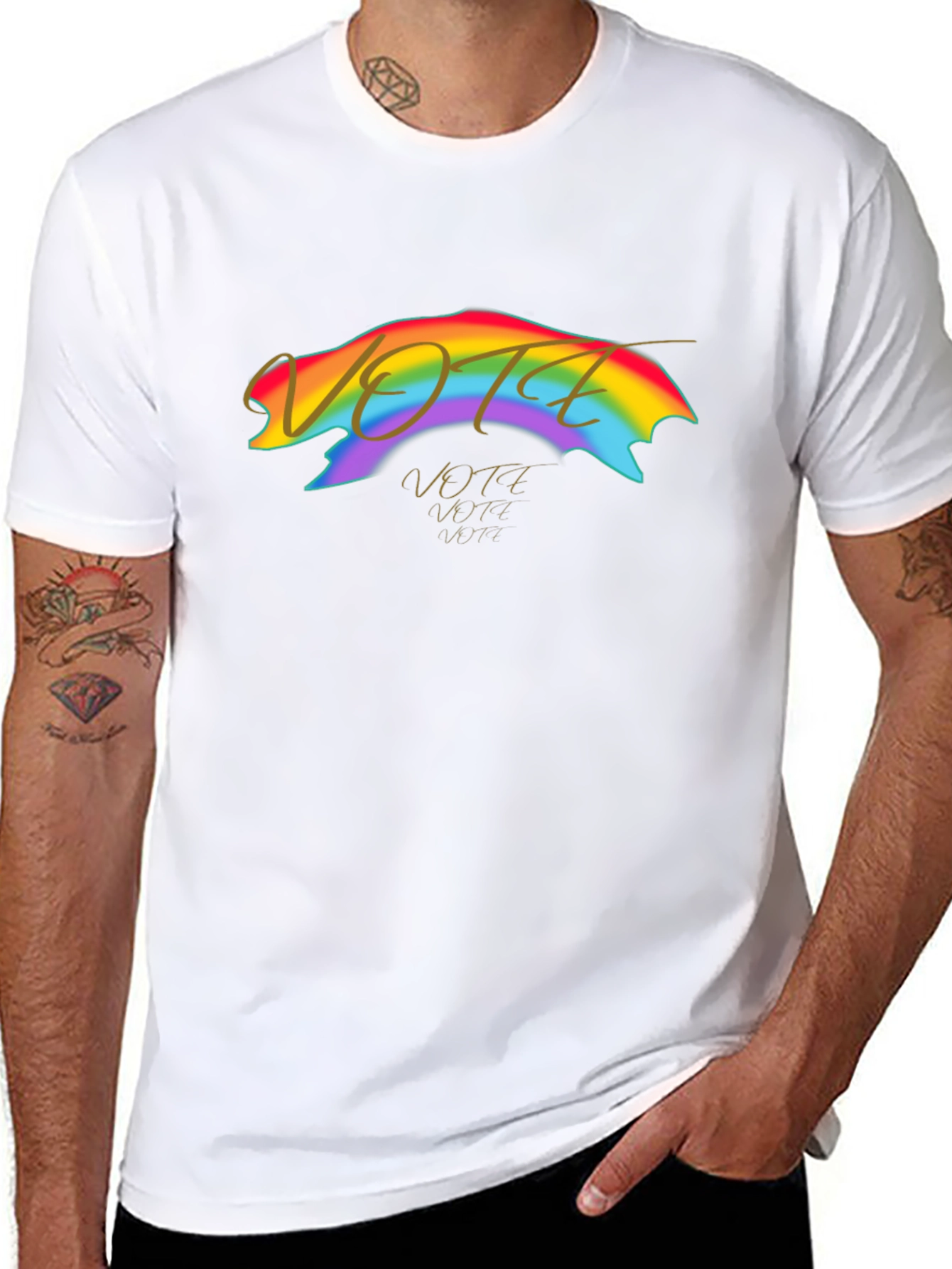 Vote Rainbow Graphic Tee