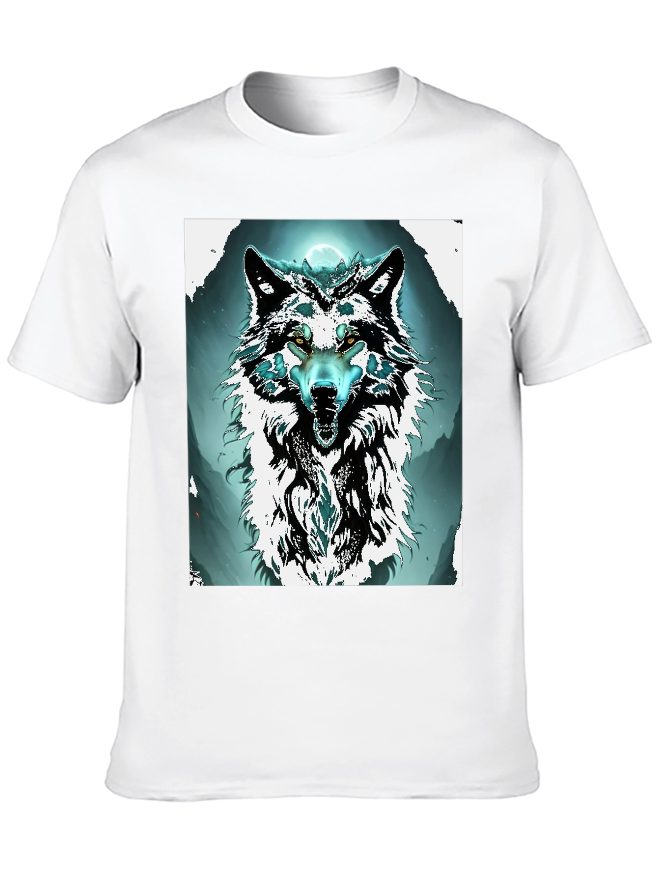 Wolf Graphic Tee - Black Cotton Blend