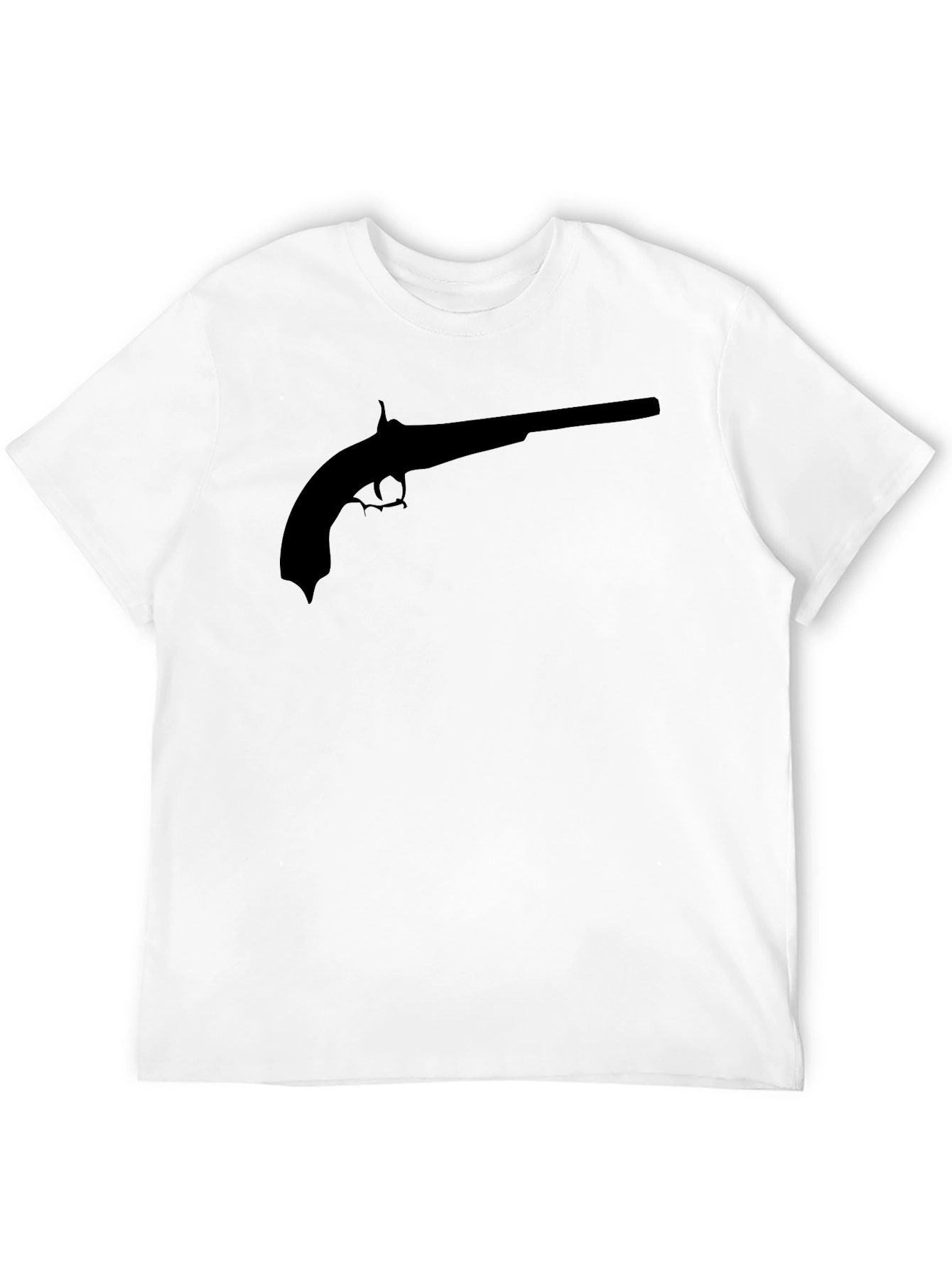 Silhouette Gun Graphic Black T-Shirt