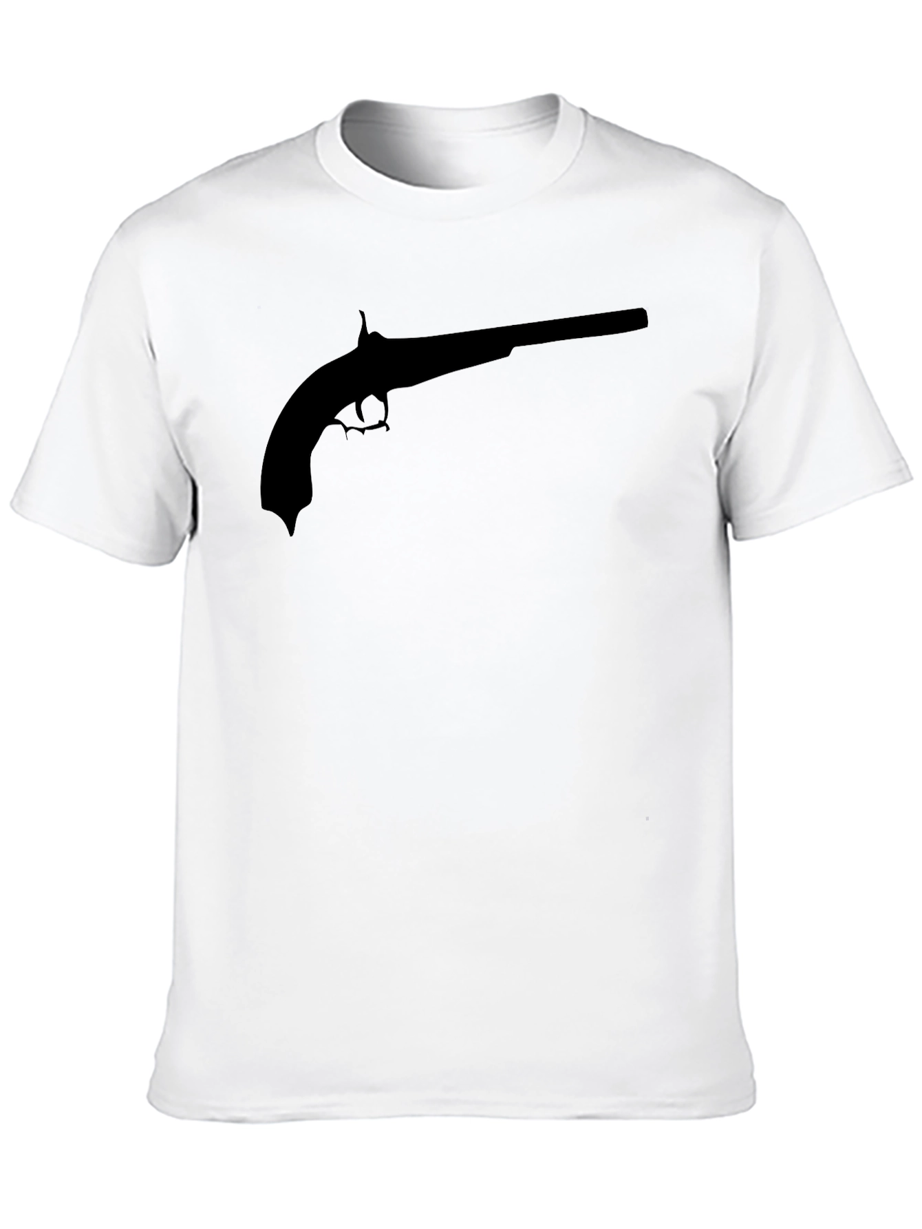 Silhouette Gun Graphic Black T-Shirt