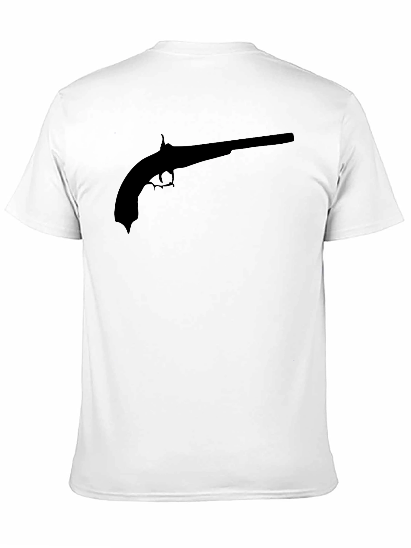 Silhouette Gun Graphic Black T-Shirt